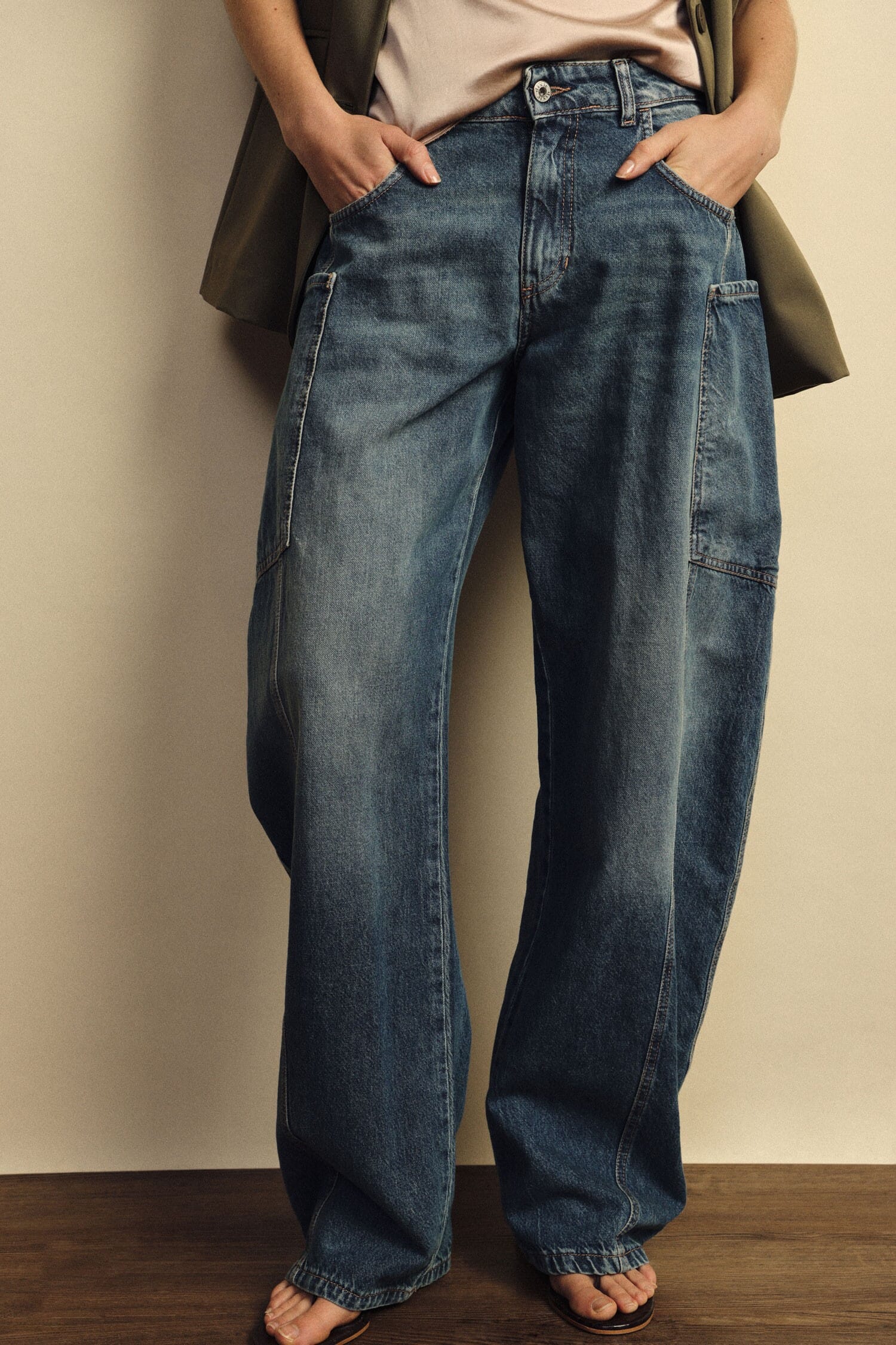 Jeans Balloon Con Tasche Laterali Ampie Dixie