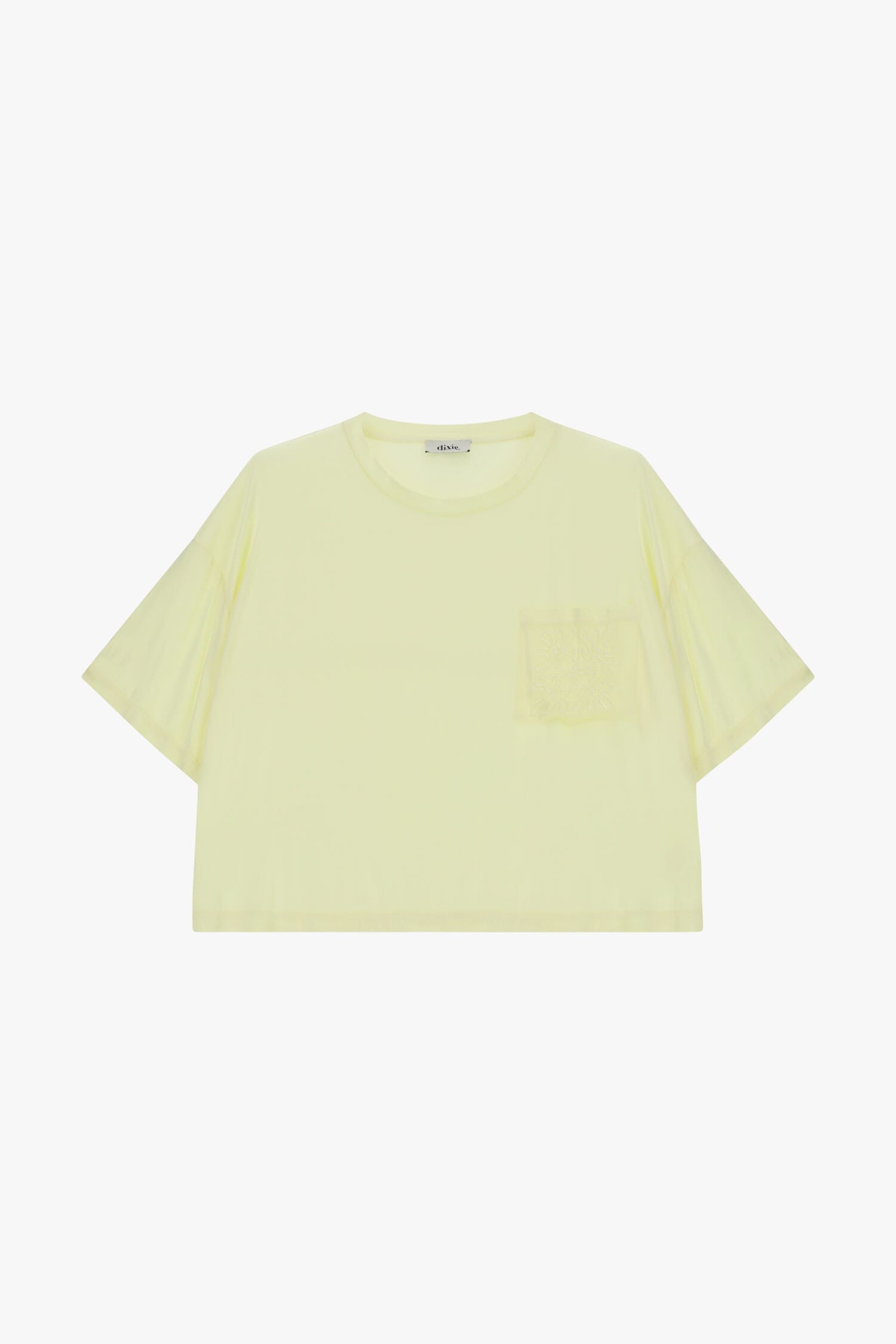 T-Shirt With Embroidered Pocket And Boxy Cut Dixie
