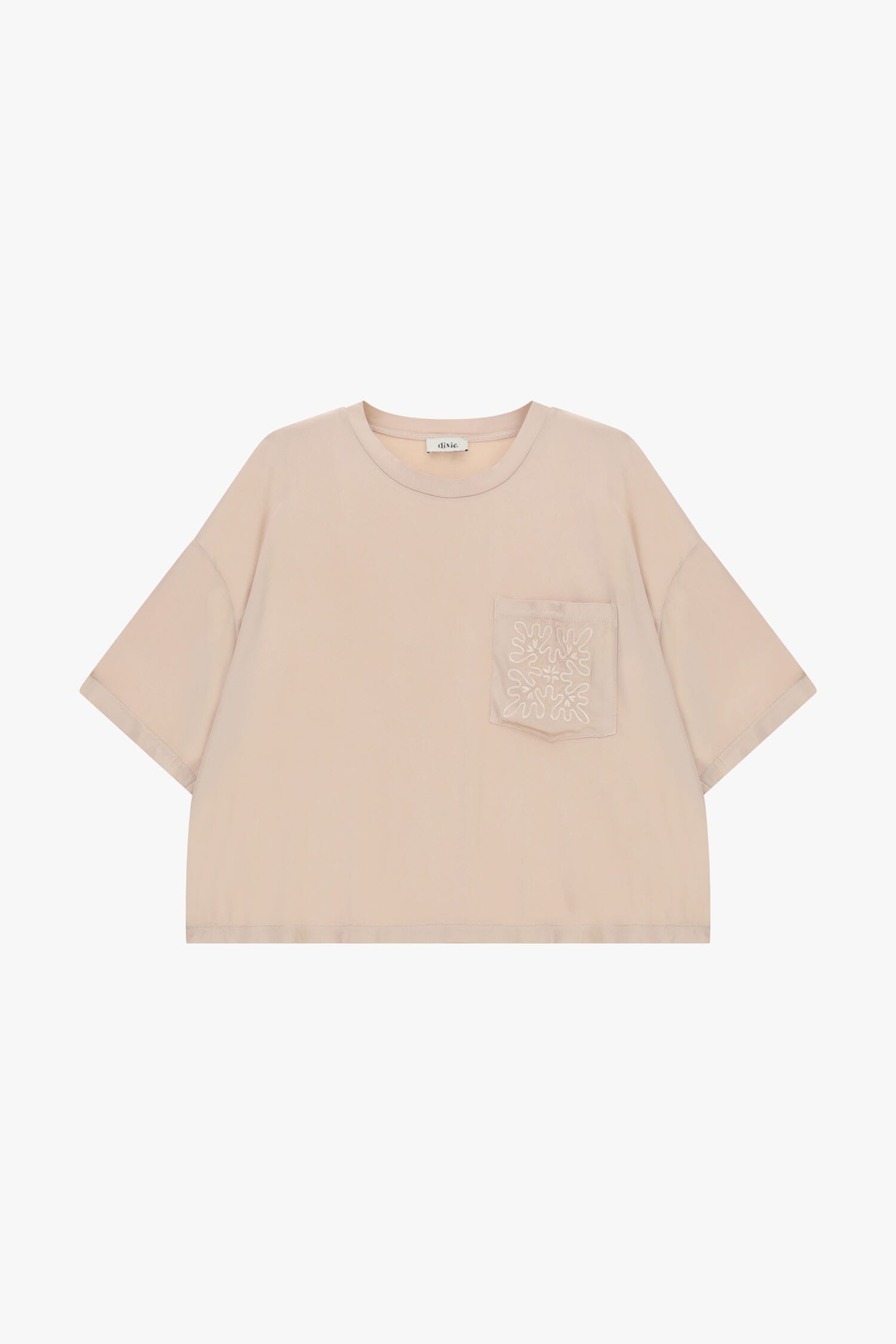 T-Shirt With Embroidered Pocket And Boxy Cut Dixie