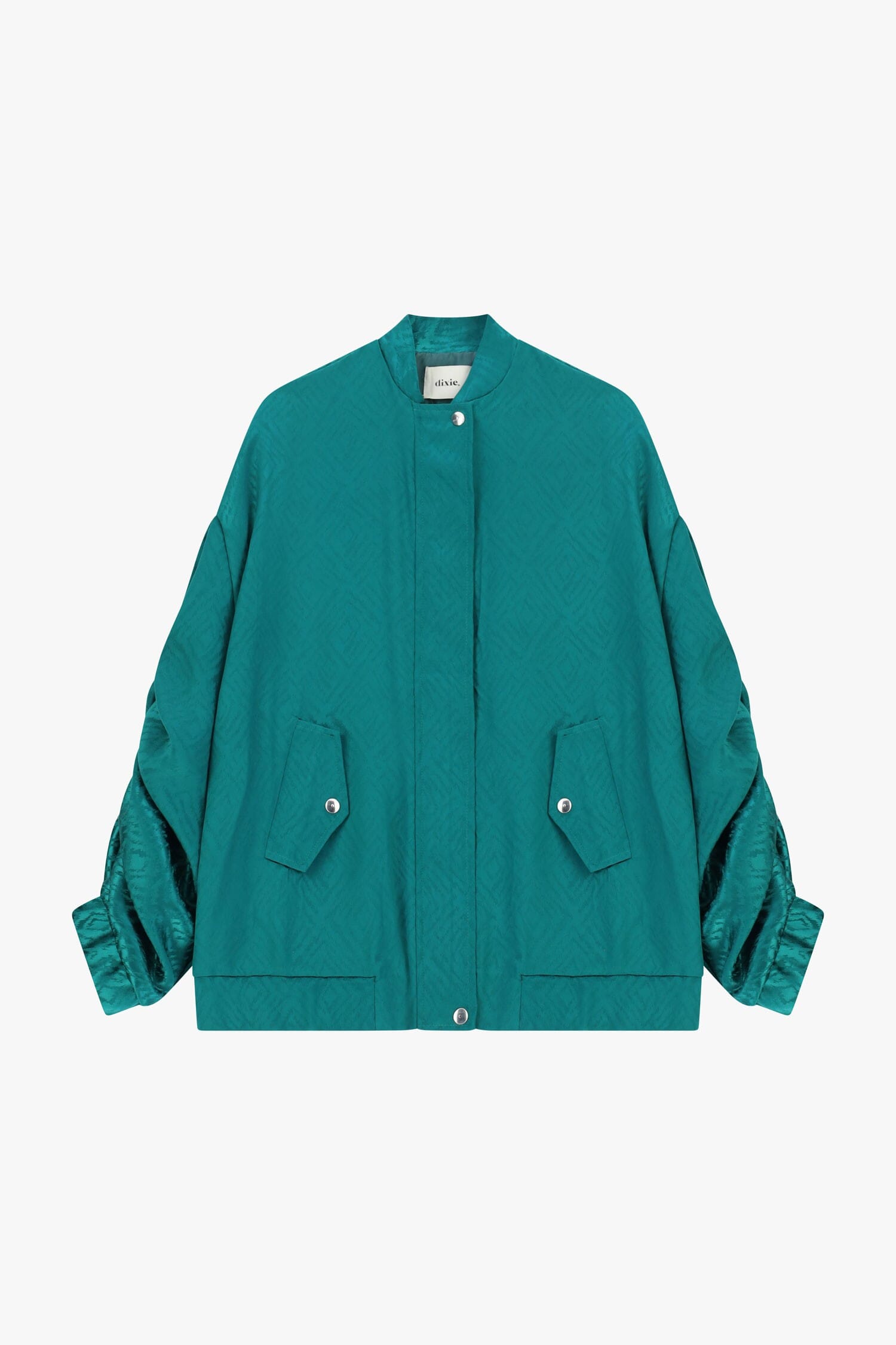 Blouson bombardier surdimensionné avec poches et fermeture à boutons-pression Dixie