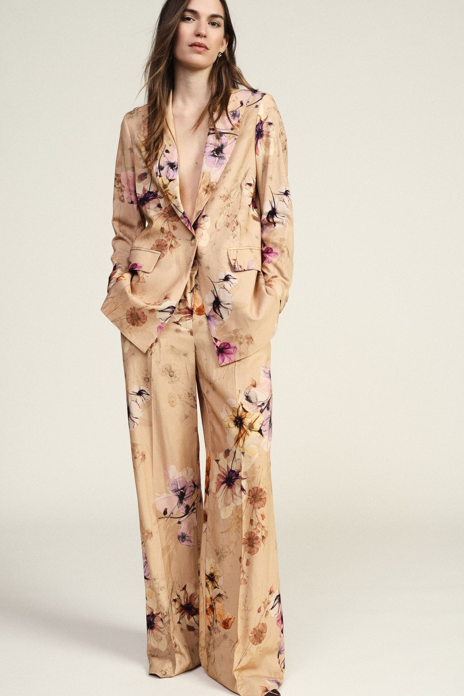 Dixie Elegant Floral Wide Pants