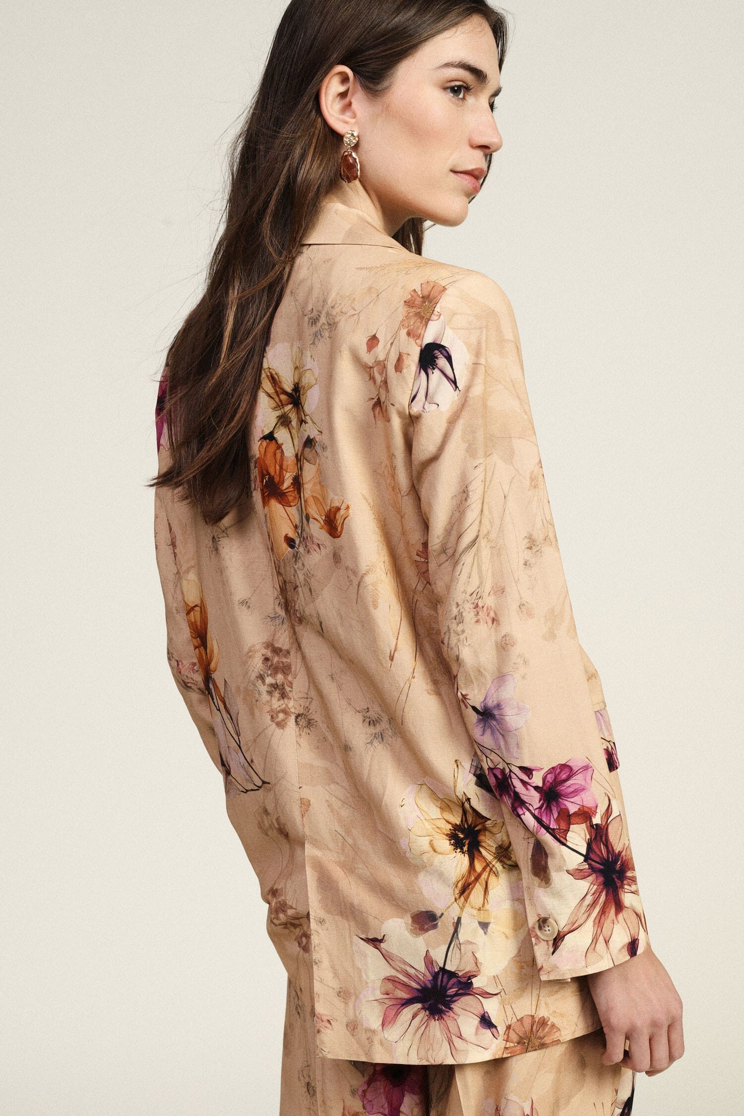 Blazer floral avec poches avant Dixie