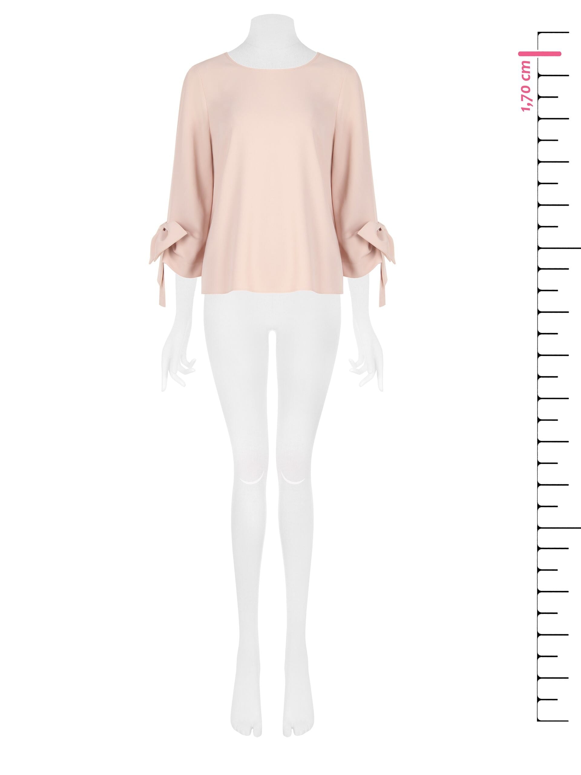 Blusa Ampia In Tessuto Fluido Con Maxi Fiocchi Sulle Maniche Rinascimento