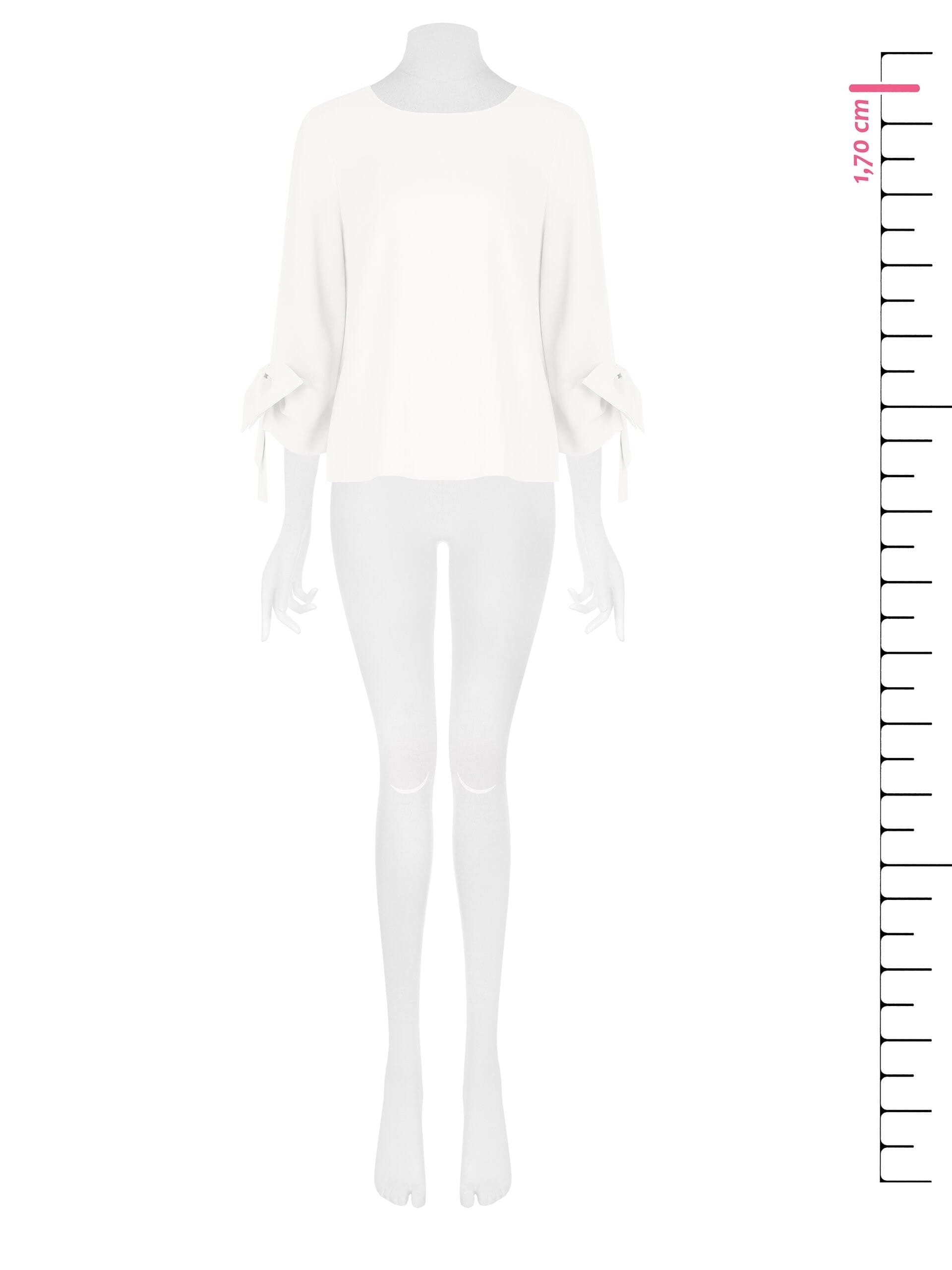 Blusa Ampia In Tessuto Fluido Con Maxi Fiocchi Sulle Maniche Rinascimento