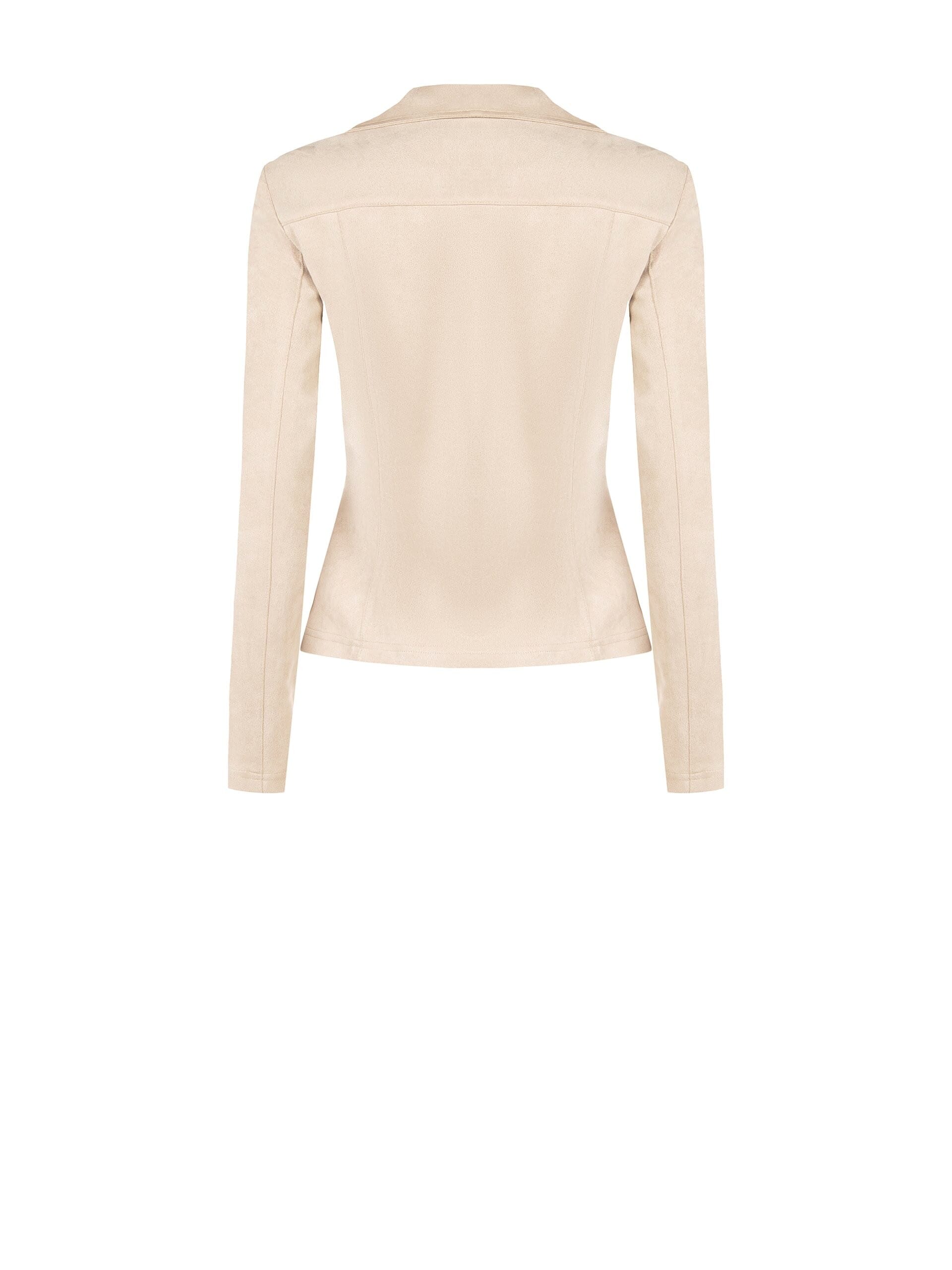 Rinascimento Faux Buckskin Jacket with Logo Zip