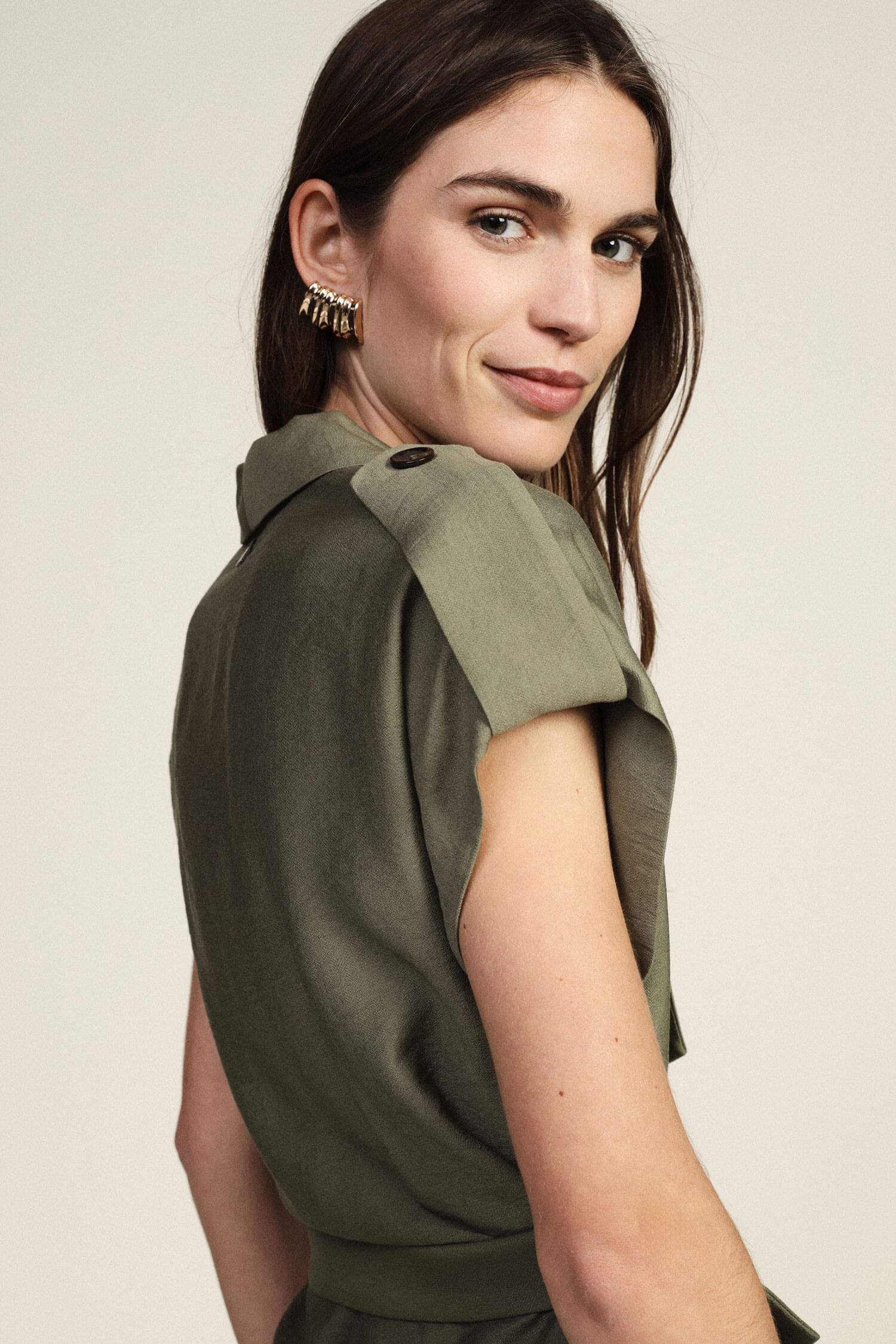 Gilet Con Cintura E Tasche Dixie