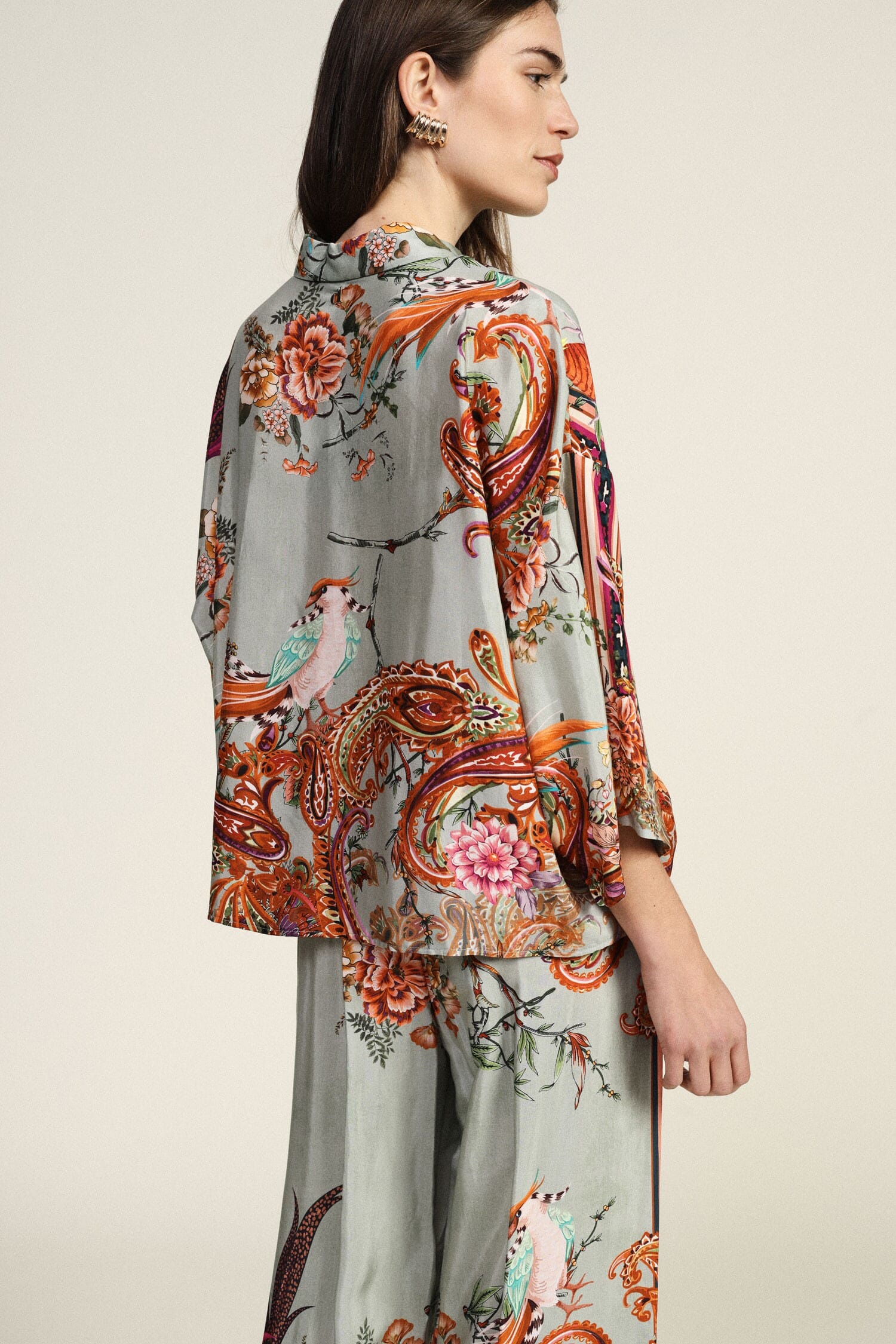 Camicia Con Stampa Floreale E Ampia Vestibilità Dixie