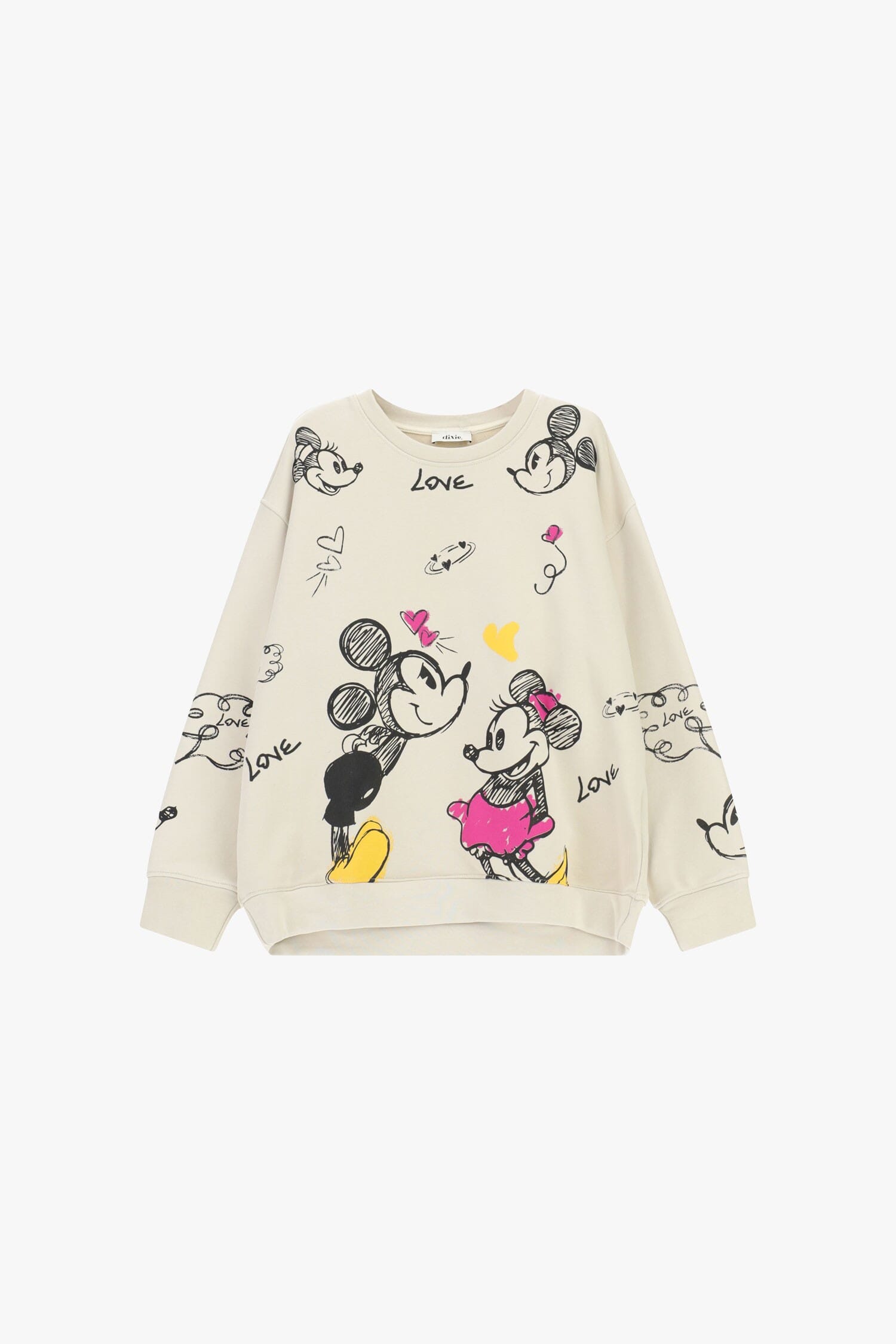 Sweatshirt Crew-neck Cartoon Print Coloured Details Dixie