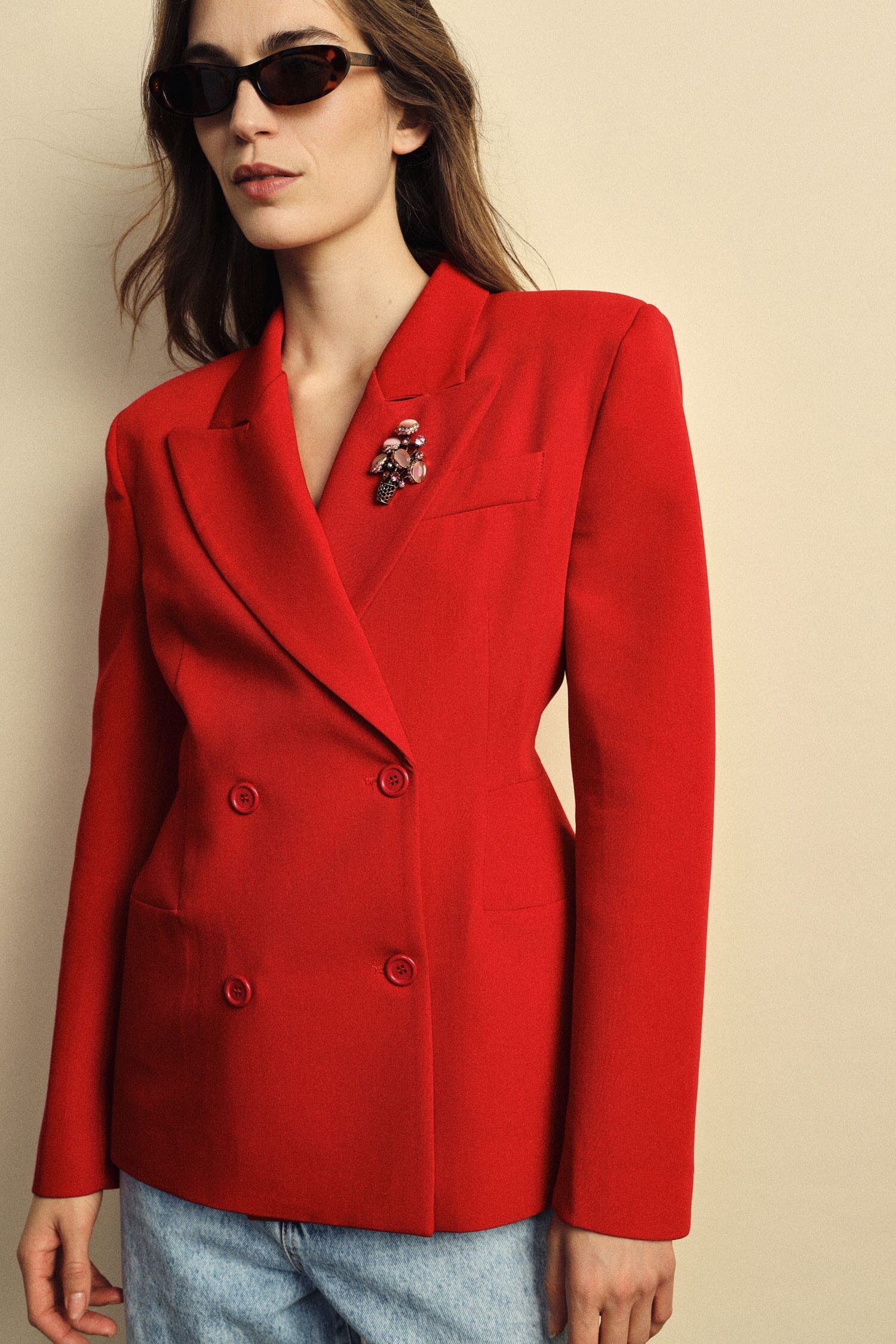 Blazer Doppio Petto Vestibilità Regolare Tasche Frontali Dixie