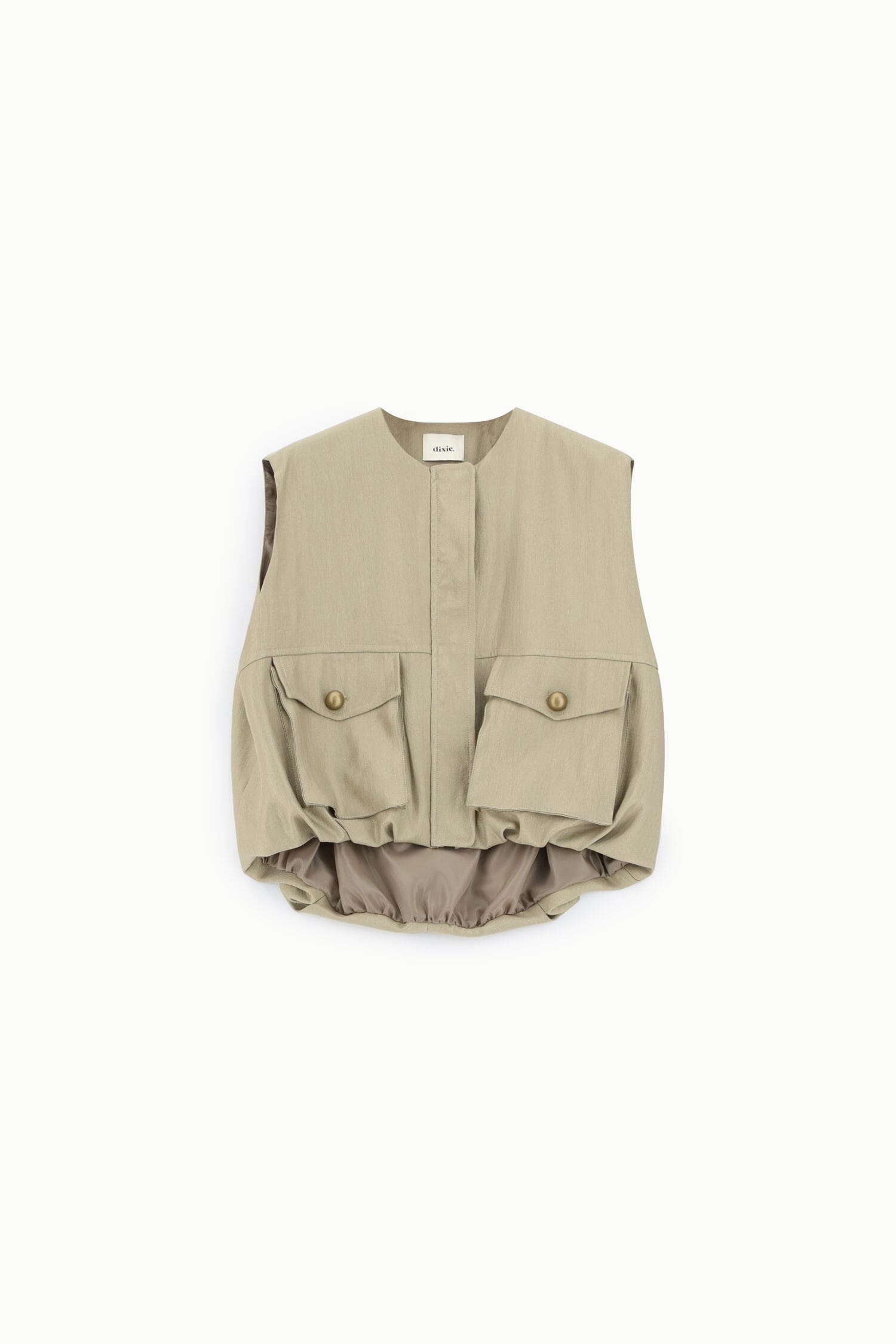 Short Vest With Front Patch Pockets Dixie