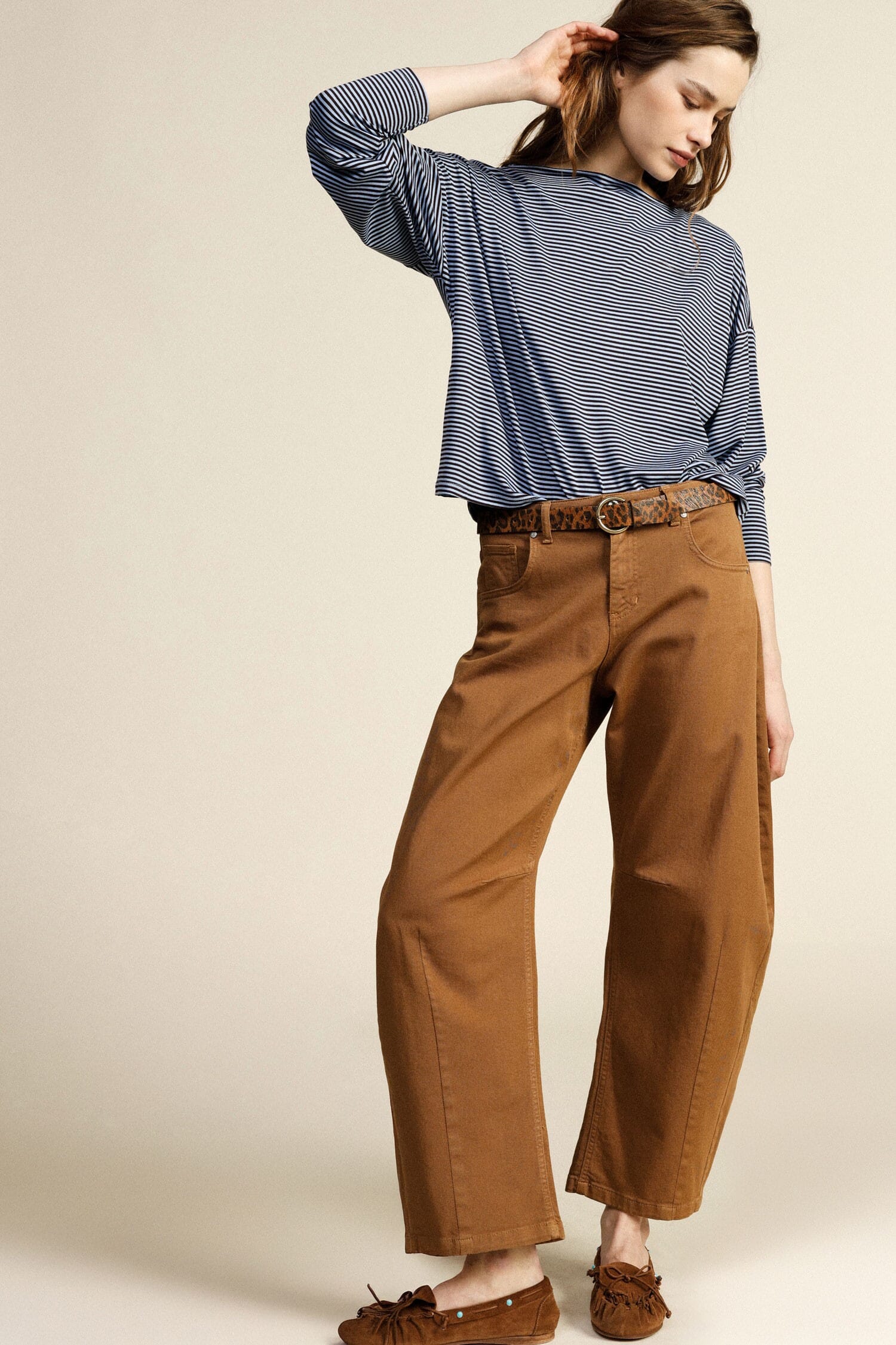 Trousers Wide Five Pockets High Waist Dixie