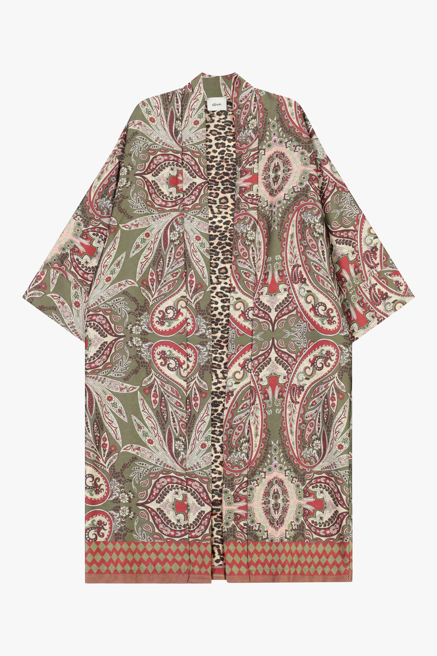 Veste-Shirt Dixie longue à motifs Paisley et animaux mélangés