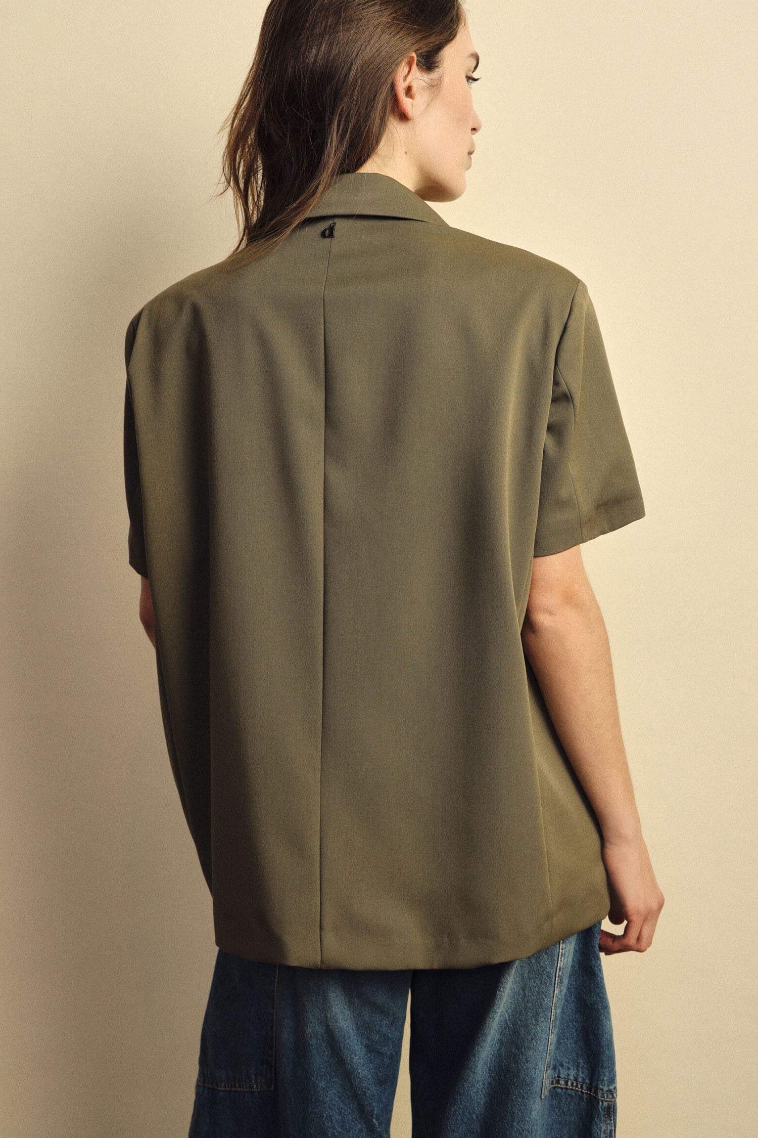 Blazer Maniche Corte Con Tasche A Filetto Dixie