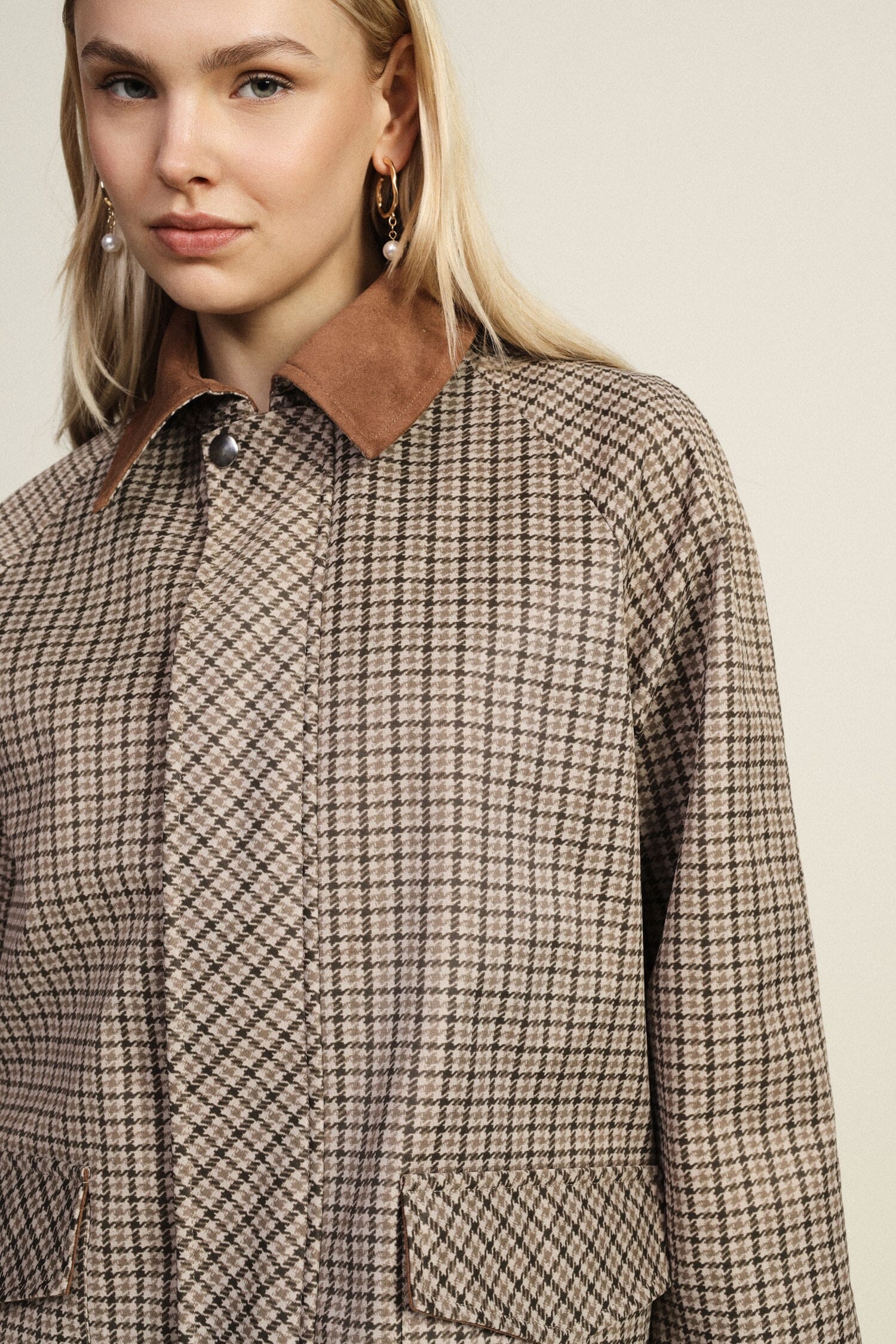 Giacca Camicia Con Motivo A Quadri E Tasche Frontali Dixie