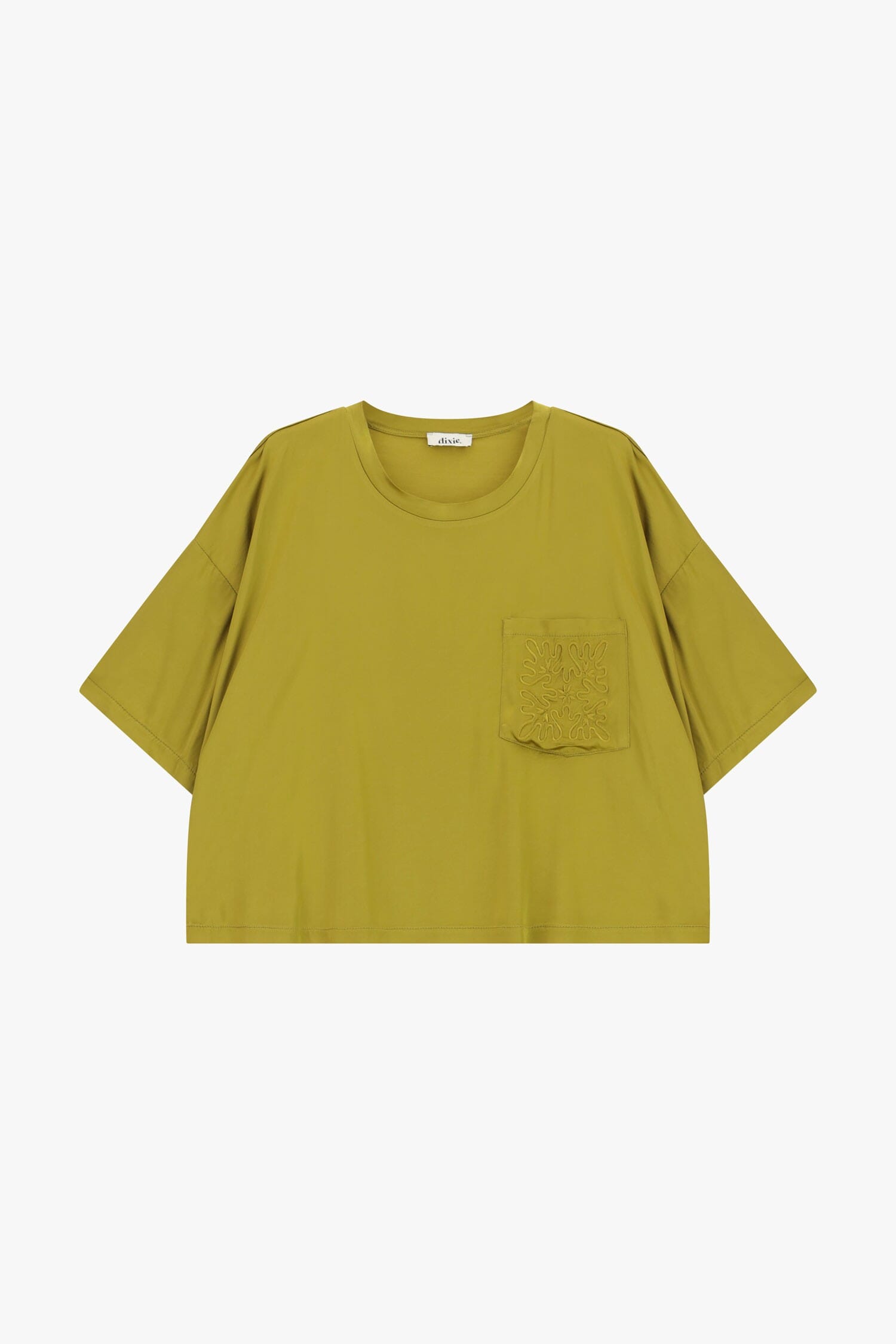 T-Shirt With Embroidered Pocket And Boxy Cut Dixie