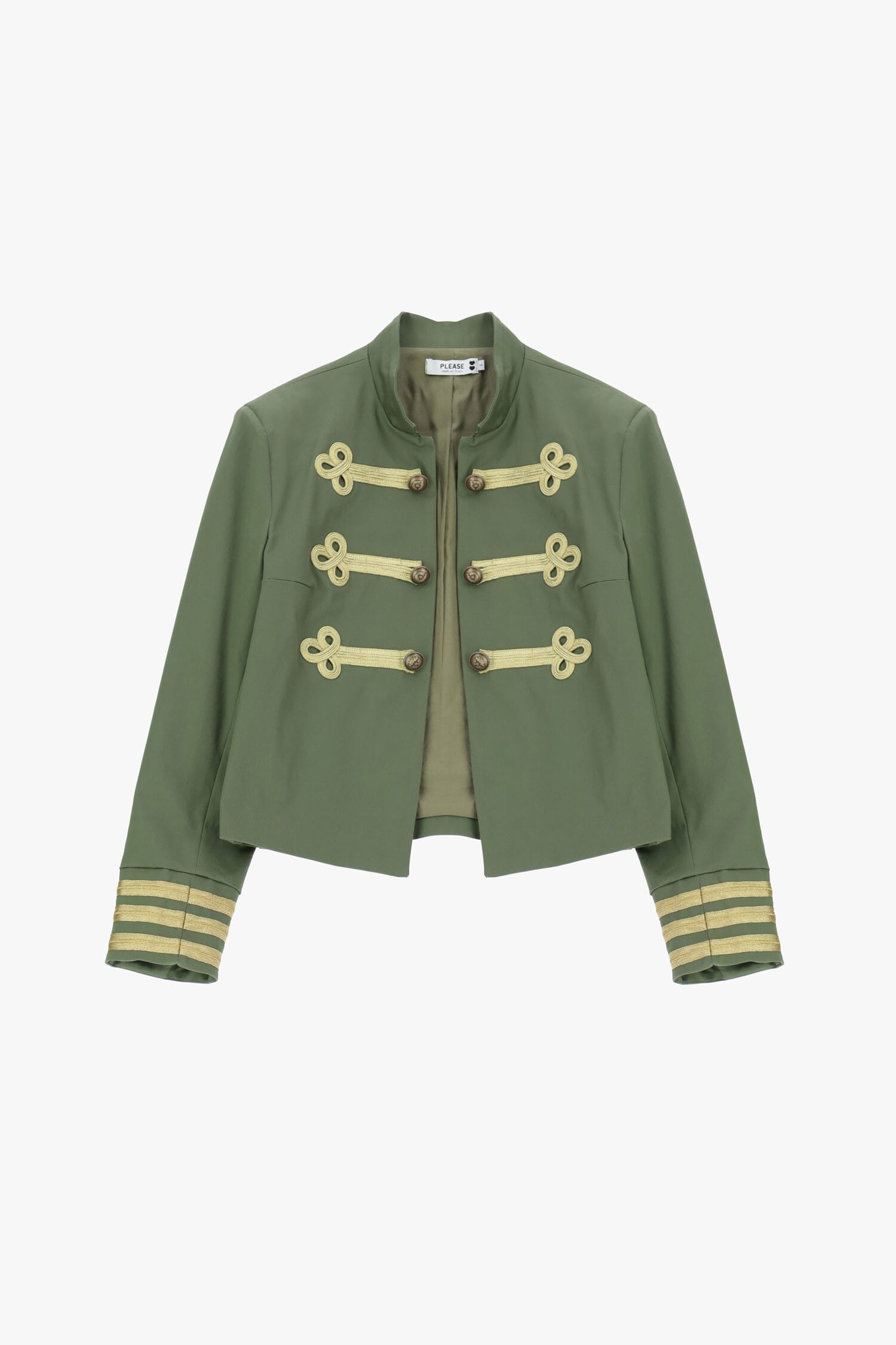 Giacca Camicia Corta Con Alamari Decorativi Please