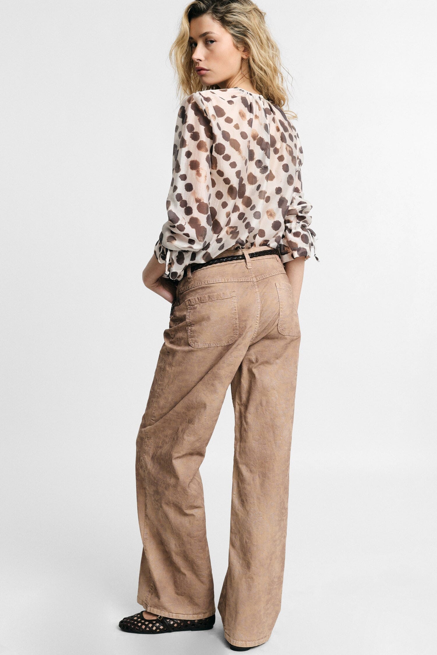 Regular Fit Palace Trousers Dyed Effect Please