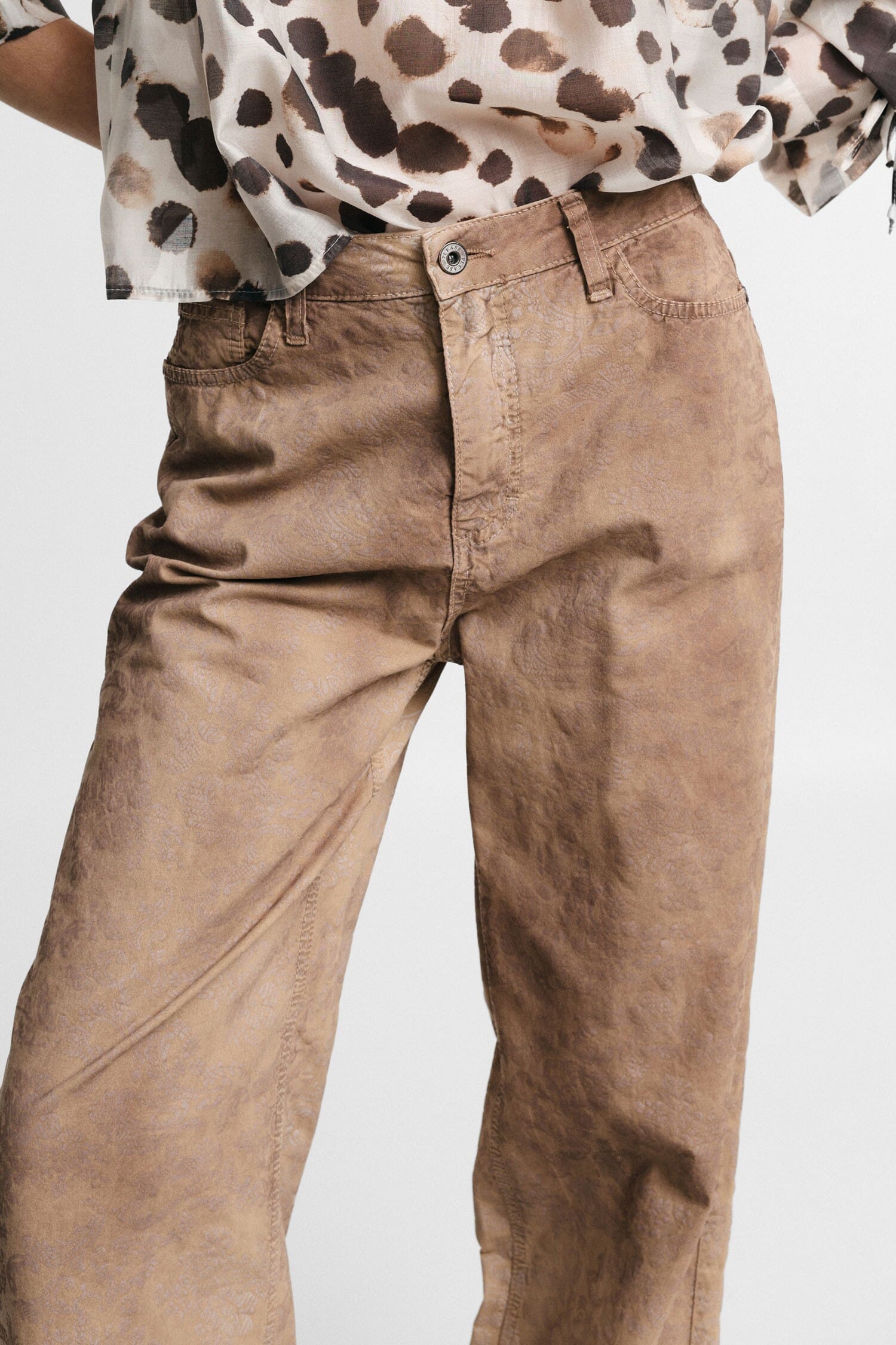 Regular Fit Palace Trousers Dyed Effect Please