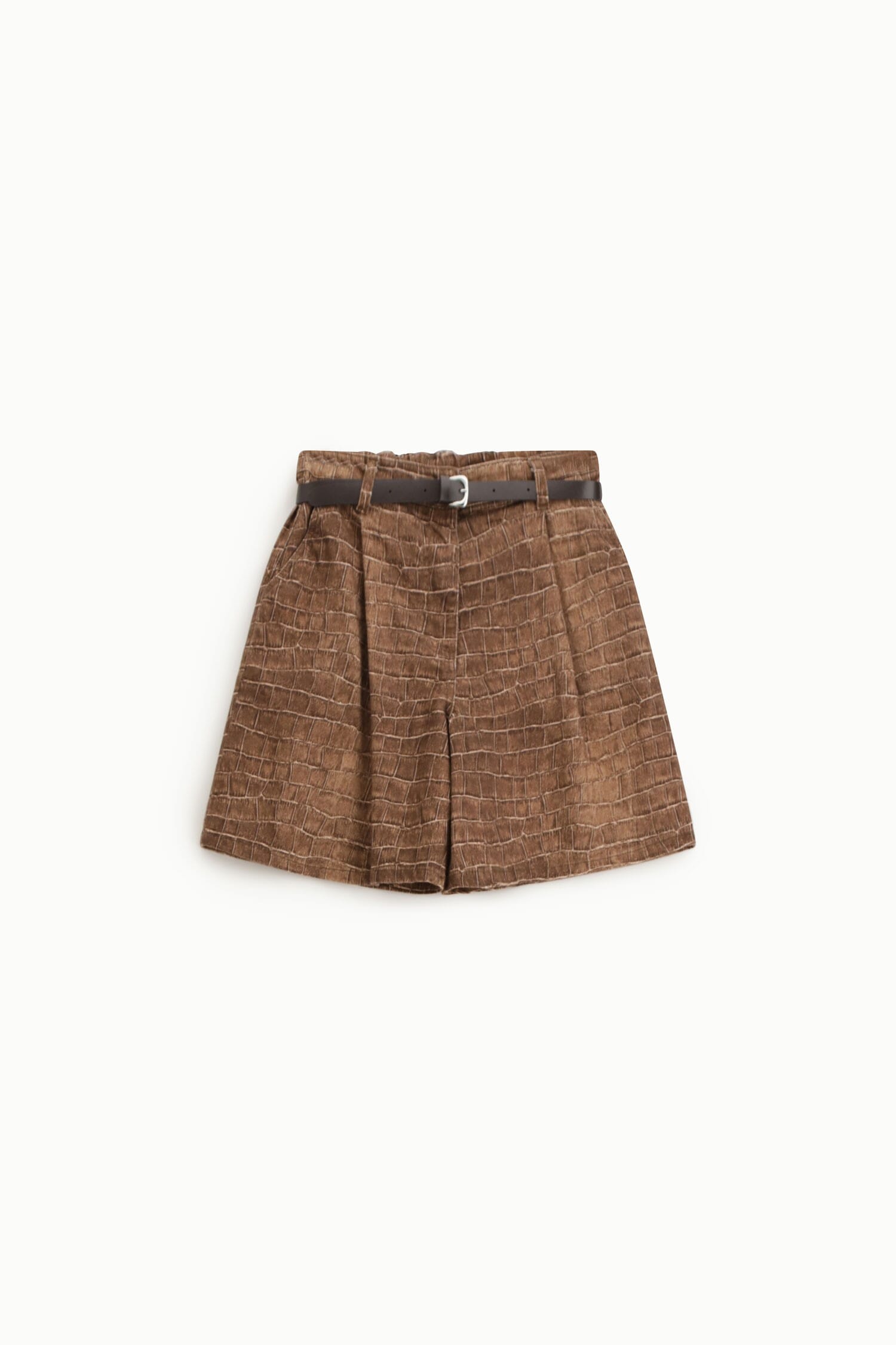 Bermuda avec ceinture et imprimé crocodile Please