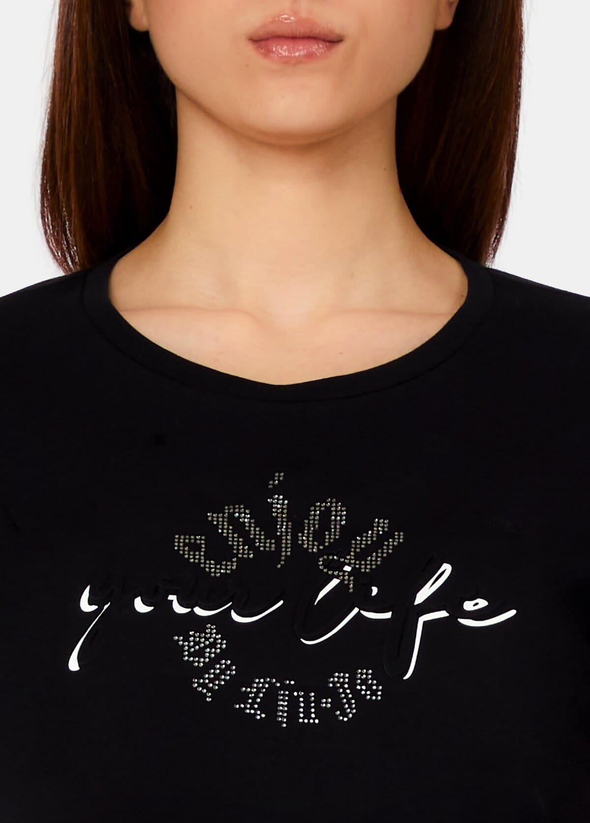 T-Shirt Con Logo E Stampa Liu Jo