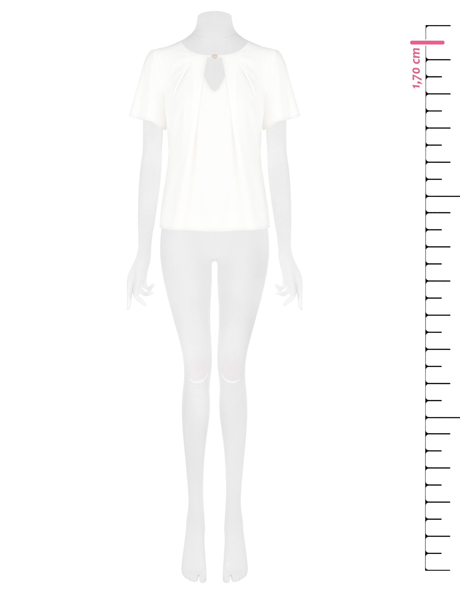 Fluid Satin Opaque Blouse With Logo Tag And Drop Cut-Out Rinascimento