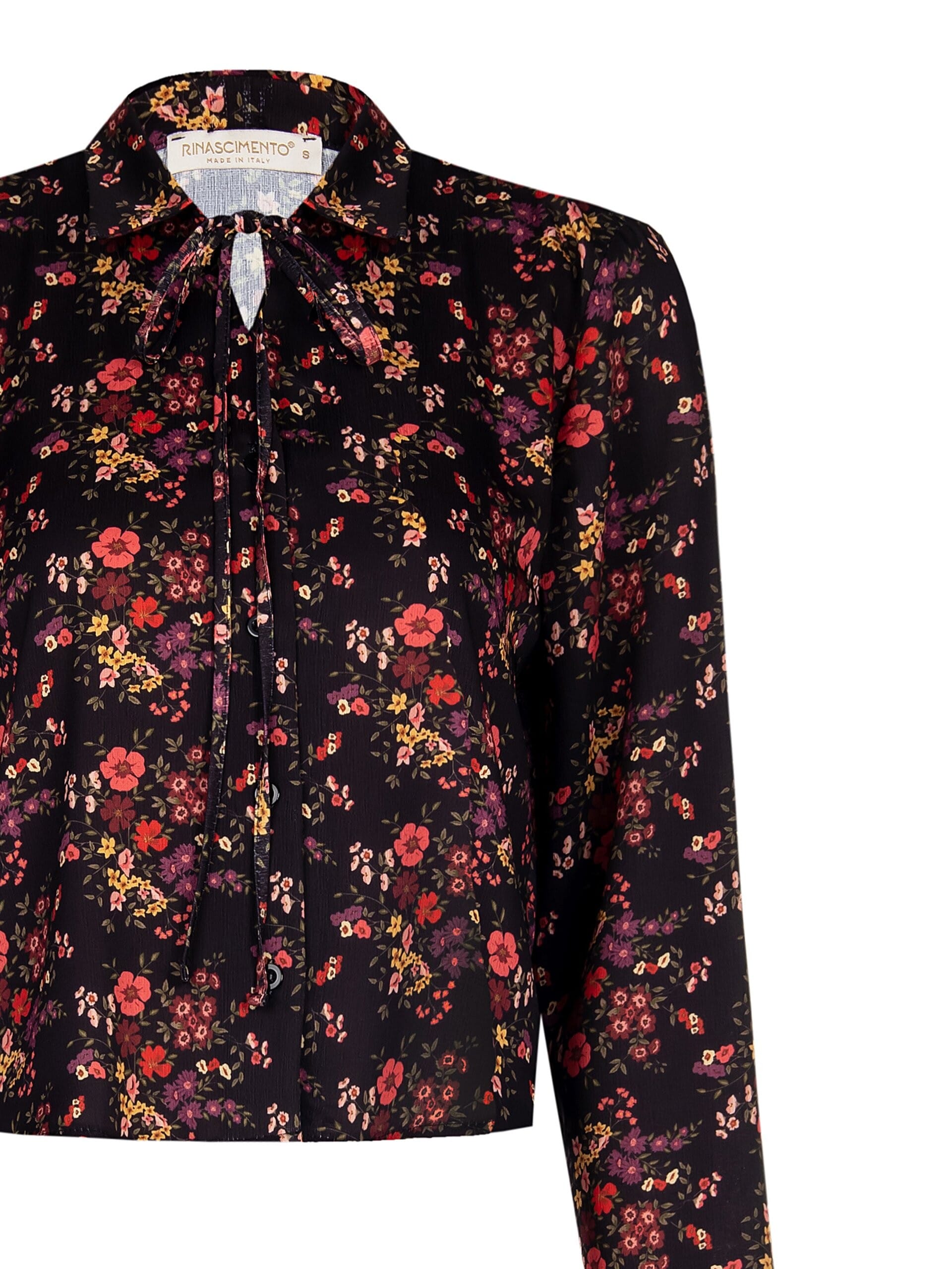 Lightly Ruffled Satin Short Shirt with Rinascimento Laces