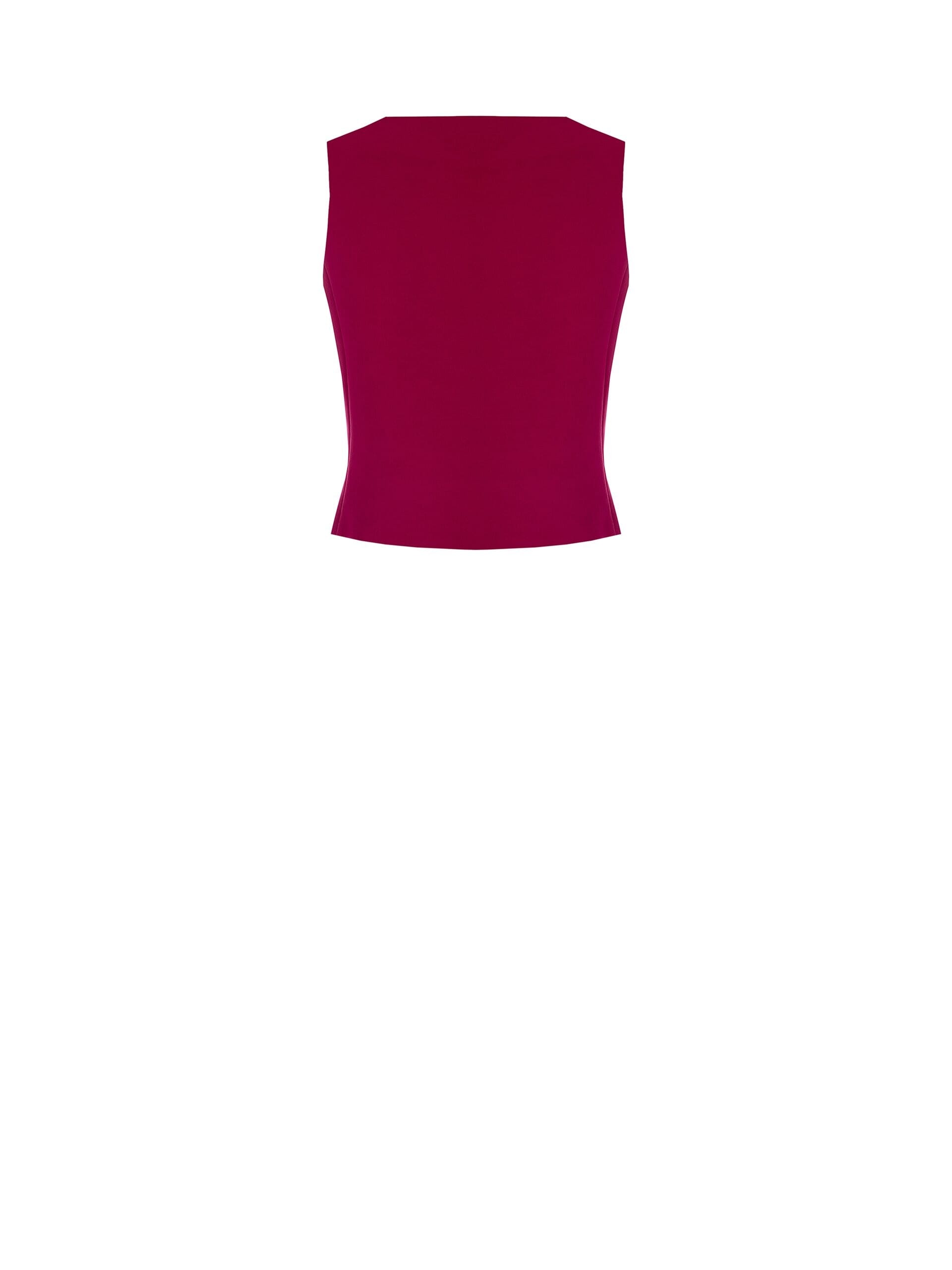 Technical Fabric Vest With Covered Buttons Rinascimento