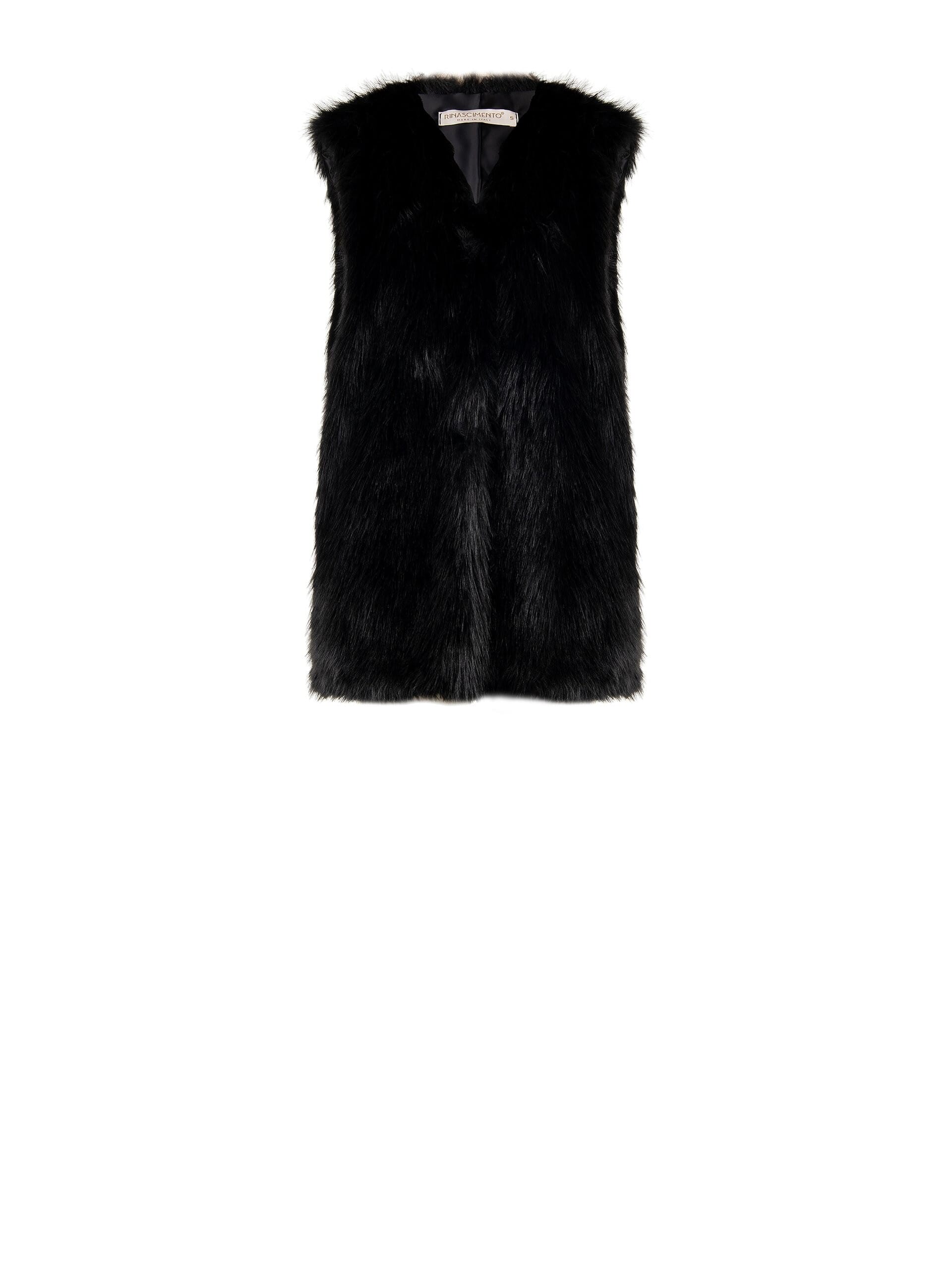 Long Synthetic Fur Vest Rinascimento