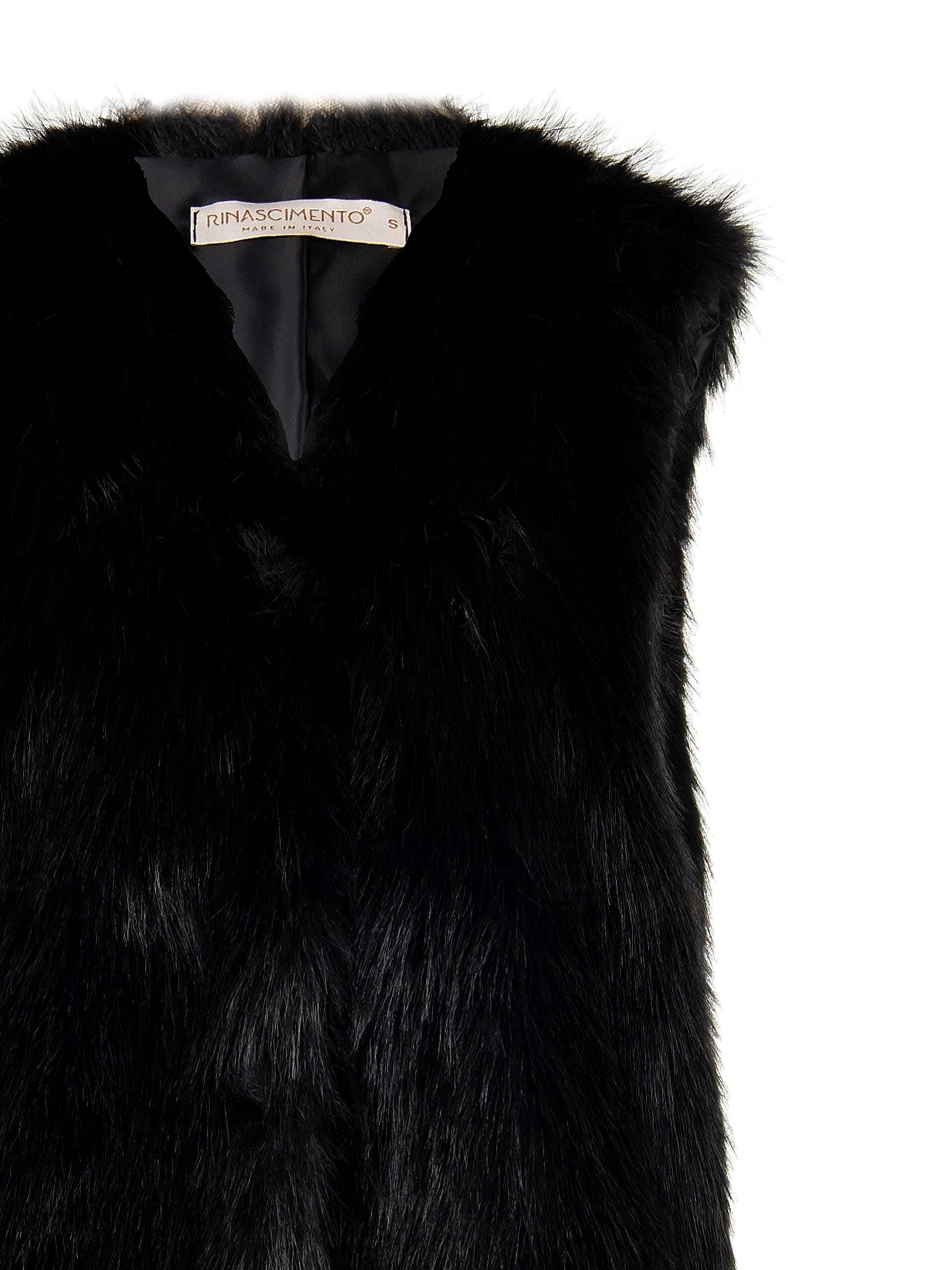 Long Synthetic Fur Vest Rinascimento