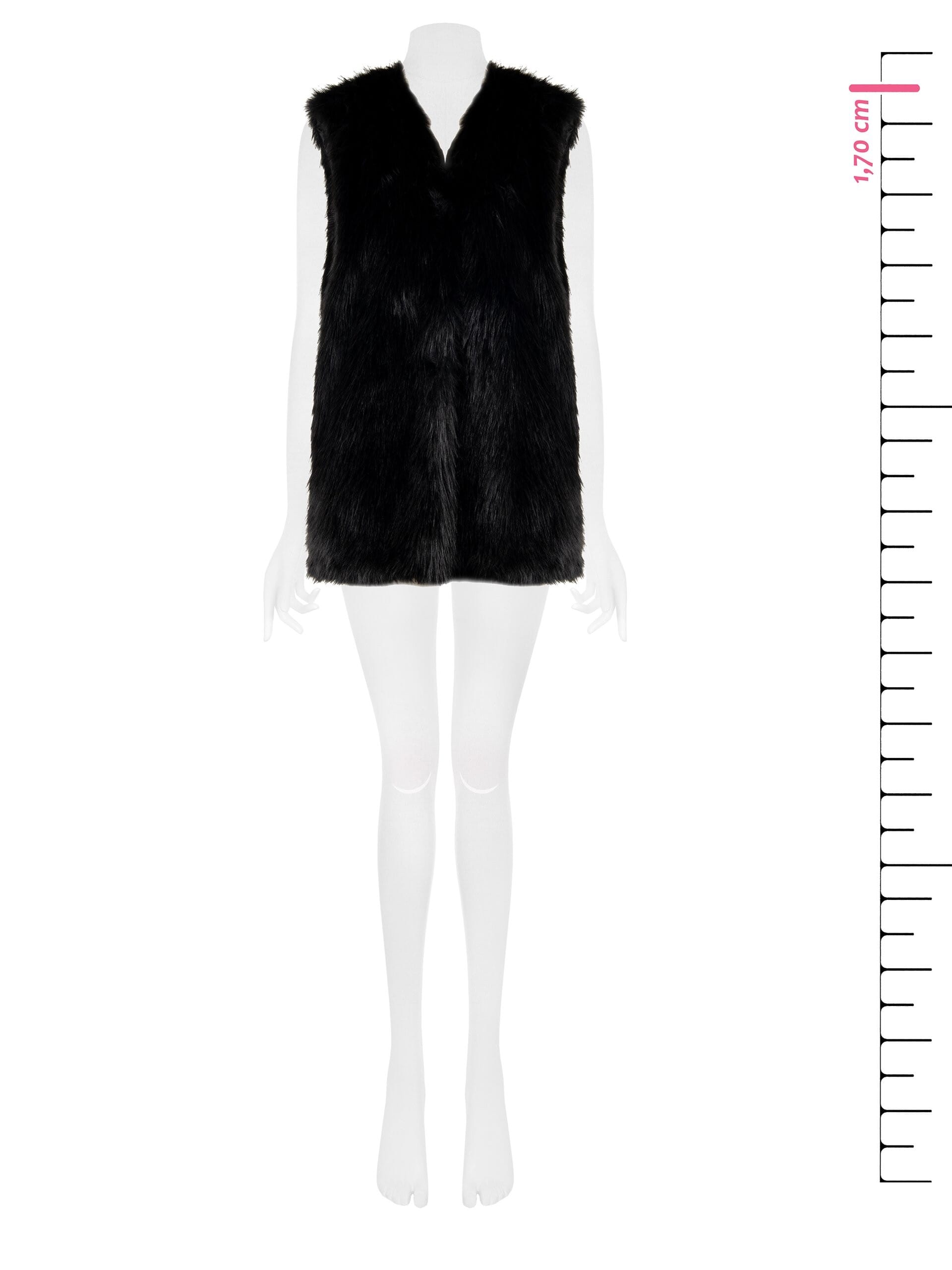 Long Synthetic Fur Vest Rinascimento