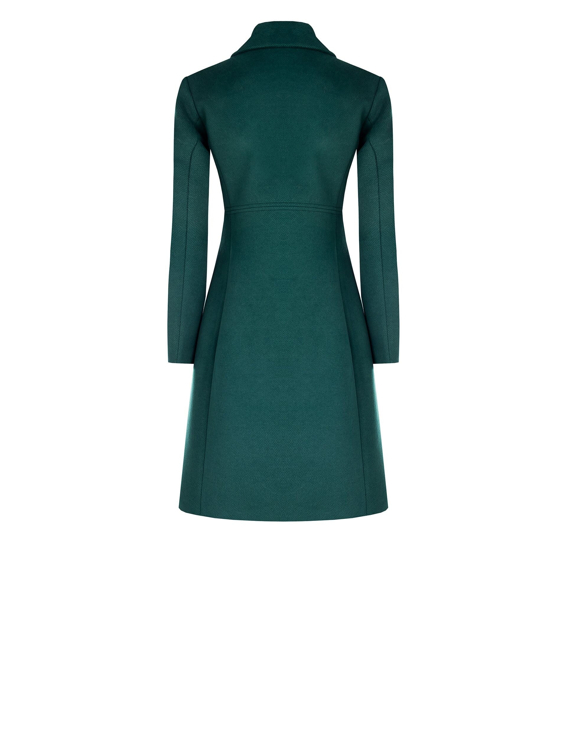 Rinascimento Double-breasted Velour Pleated Coat