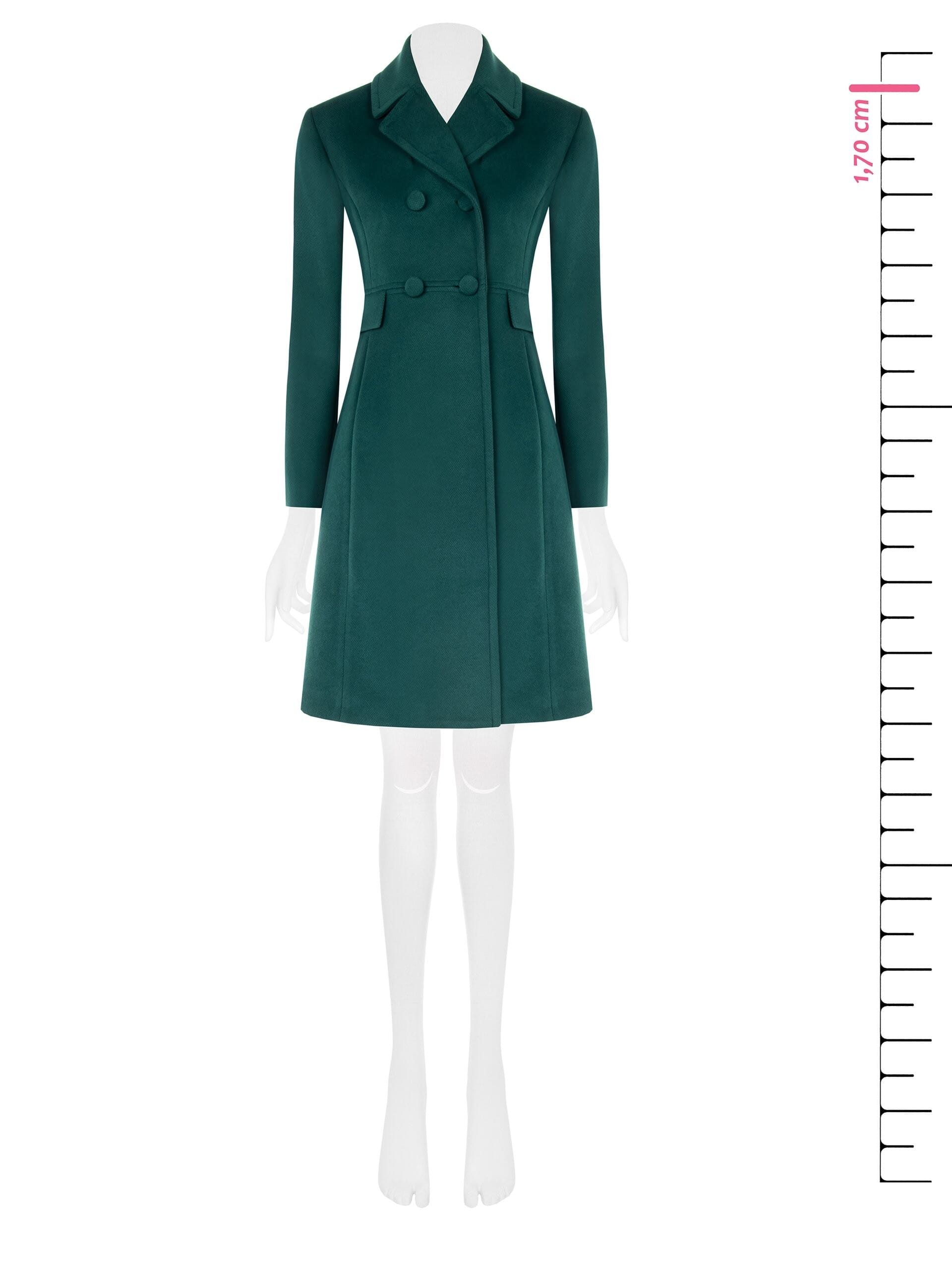 Rinascimento Double-breasted Velour Pleated Coat