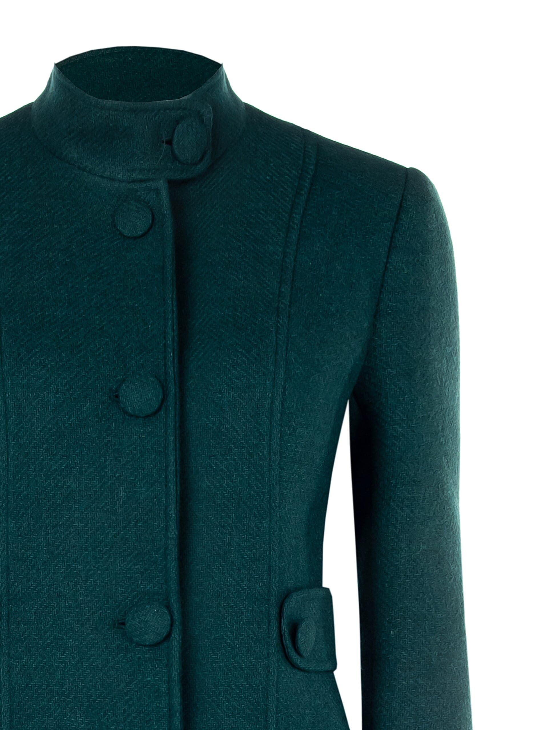 Rinascimento Wool Blend Pleated Long Coat