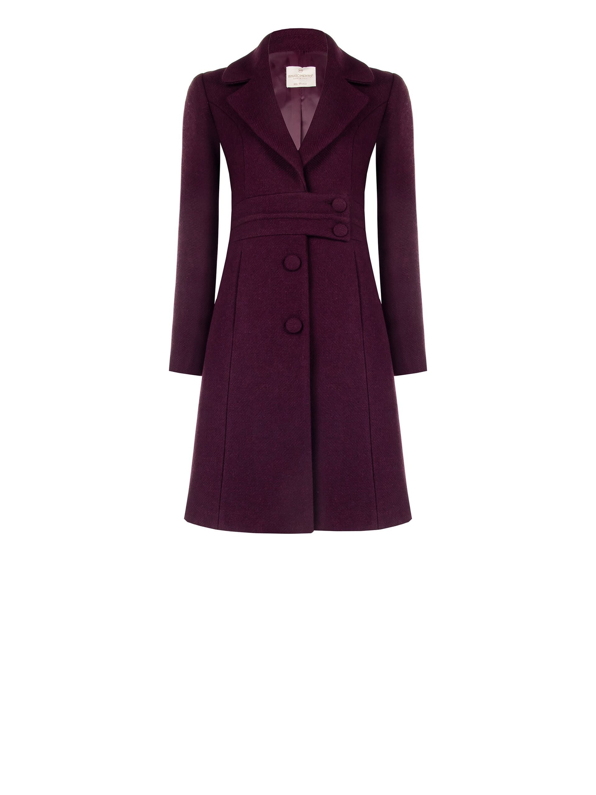 Rinascimento Waist Belt Detail Folded Long Coat