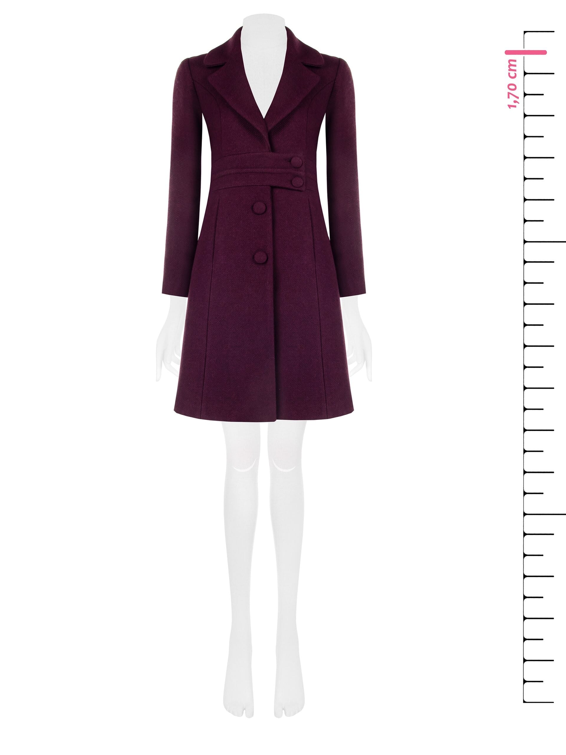 Rinascimento Waist Belt Detail Folded Long Coat