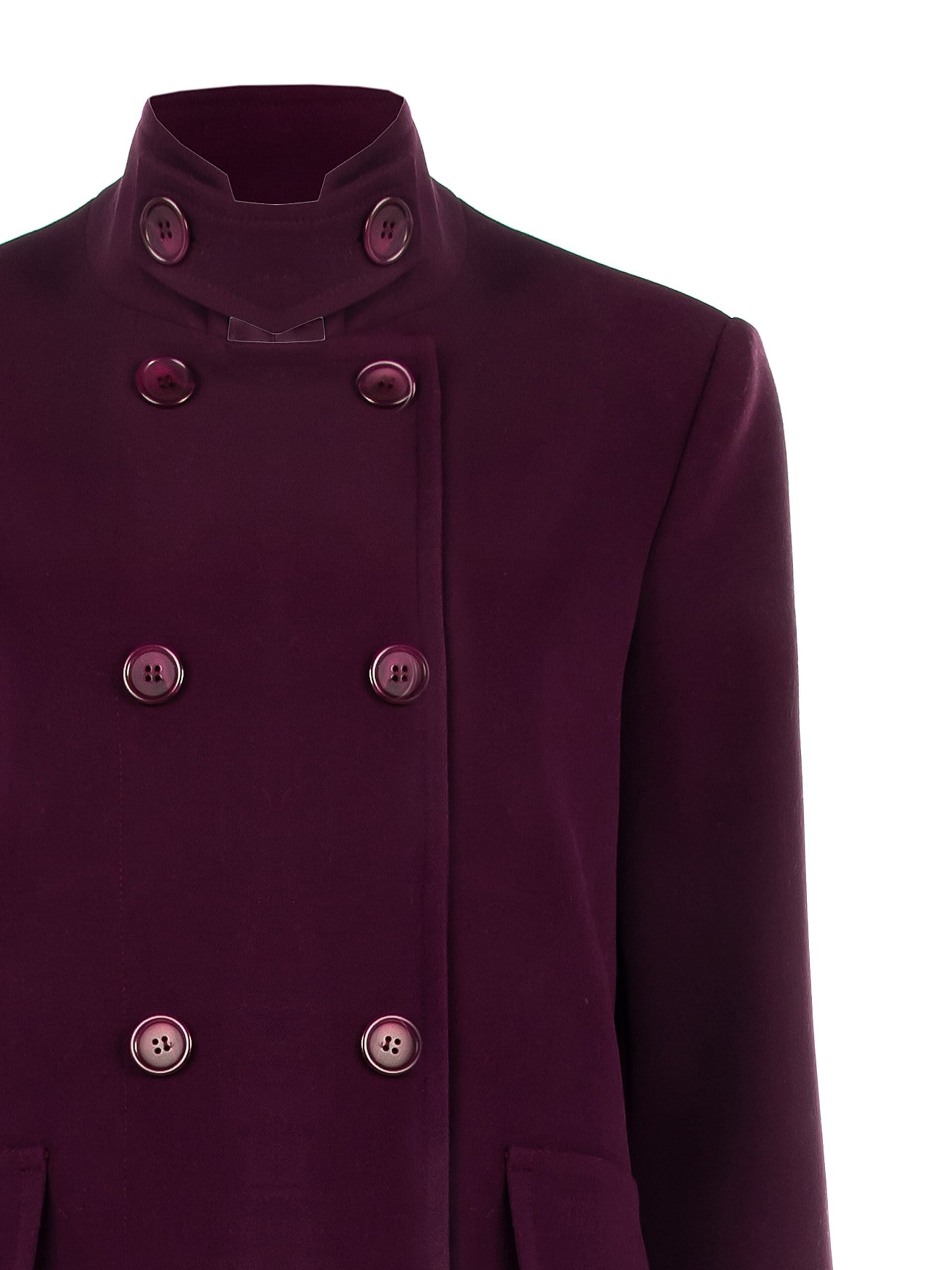 Rinascimento High Neck Double-breasted Medium Coat