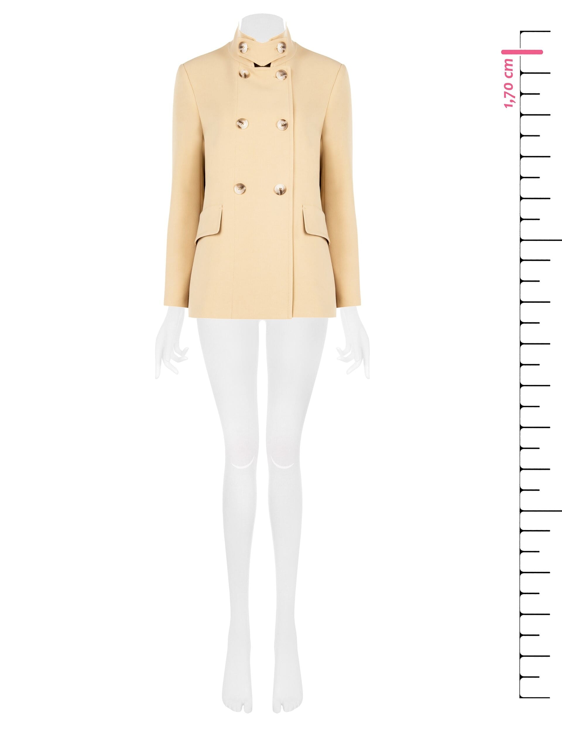 Manteau moyen à col haut et épaulettes Rinascimento