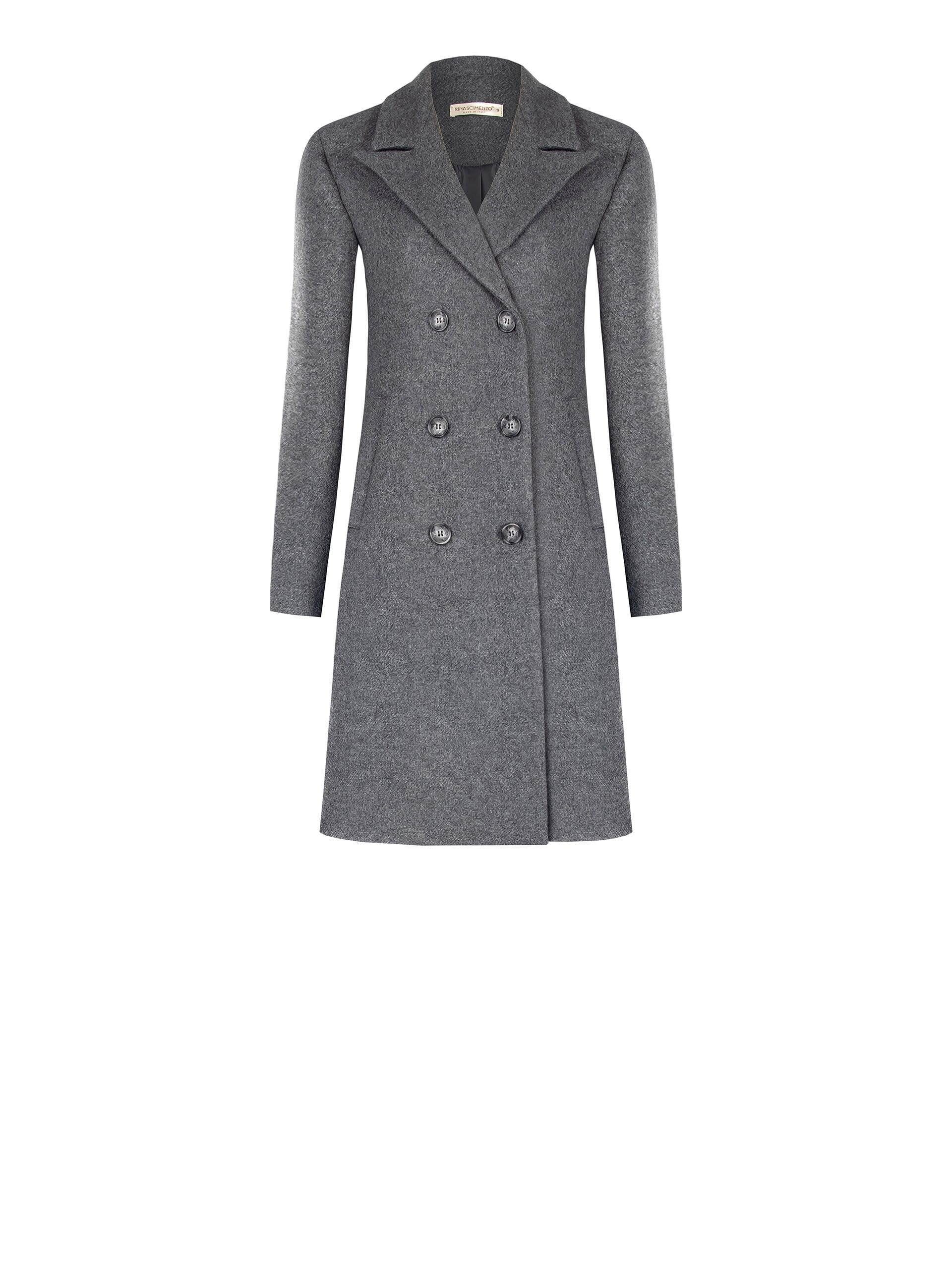 Rinascimento Manteau moyen plissé à double boutonnage