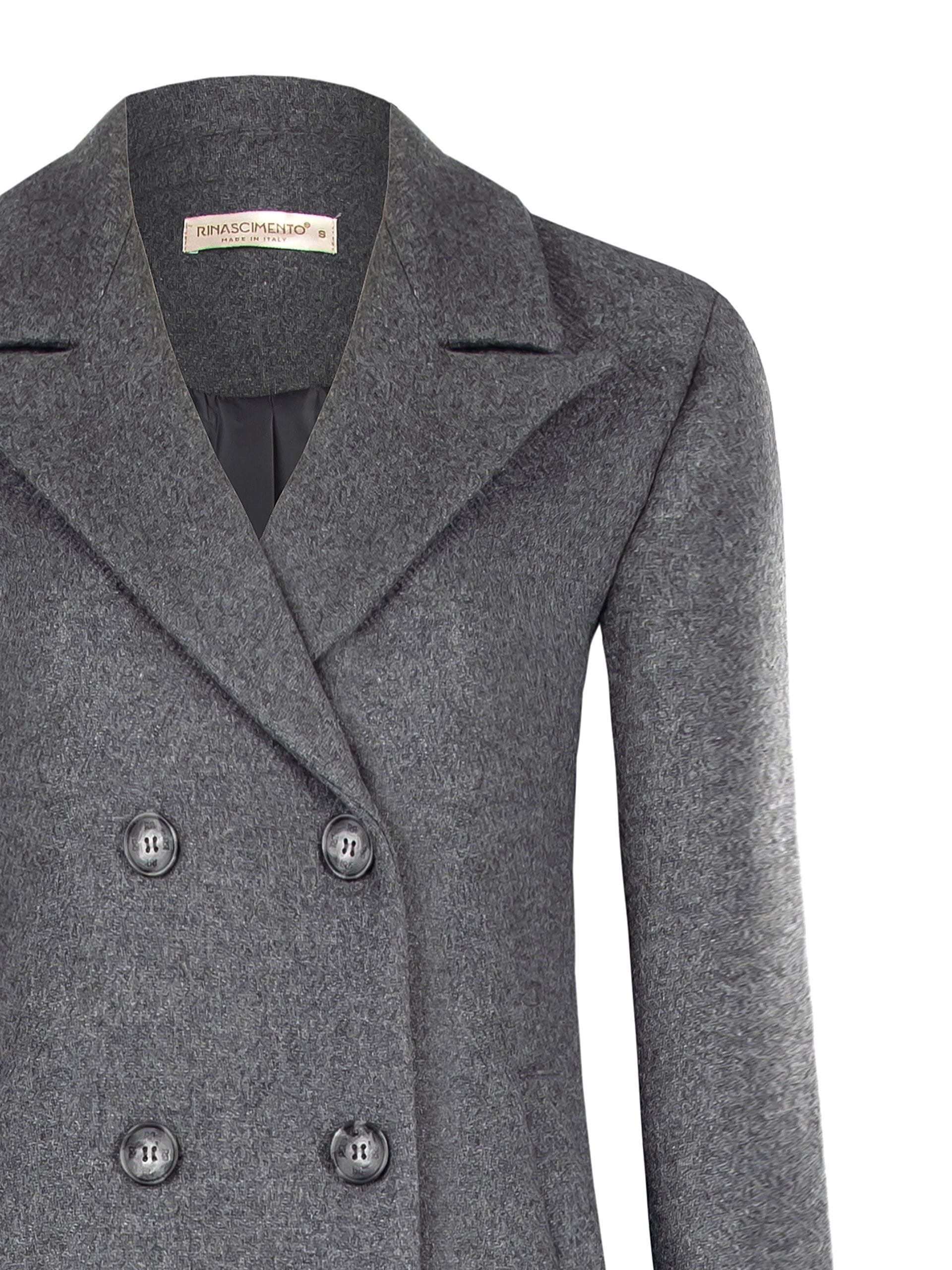 Rinascimento Manteau moyen plissé à double boutonnage