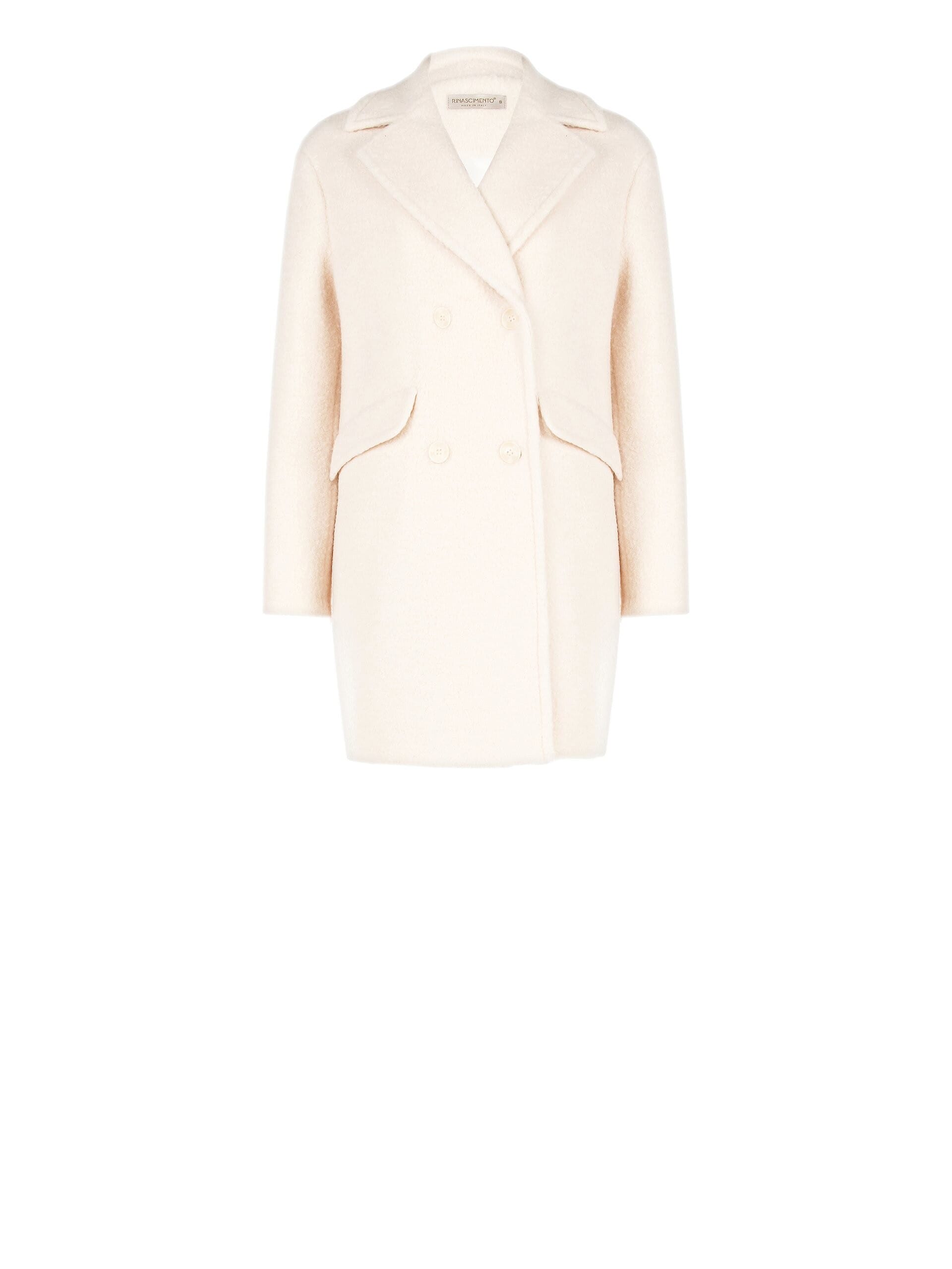 Manteau moyen large à poches en laine Rinascimento