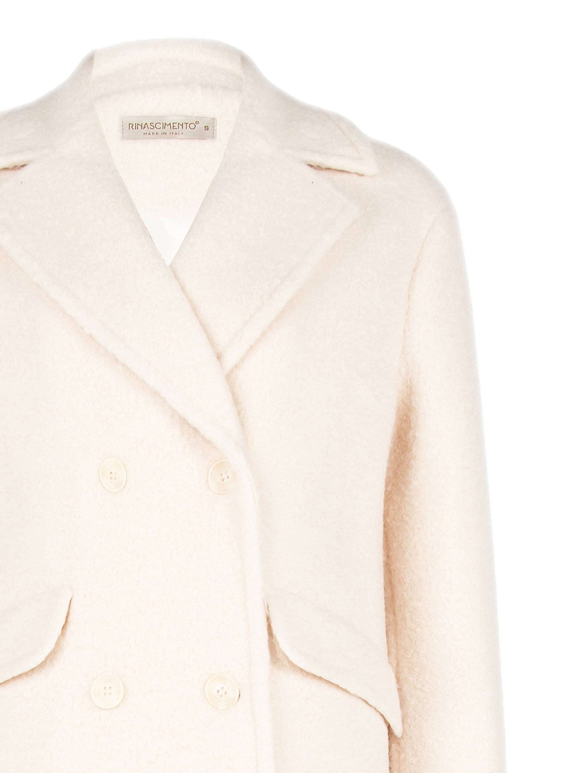 Manteau moyen large à poches en laine Rinascimento