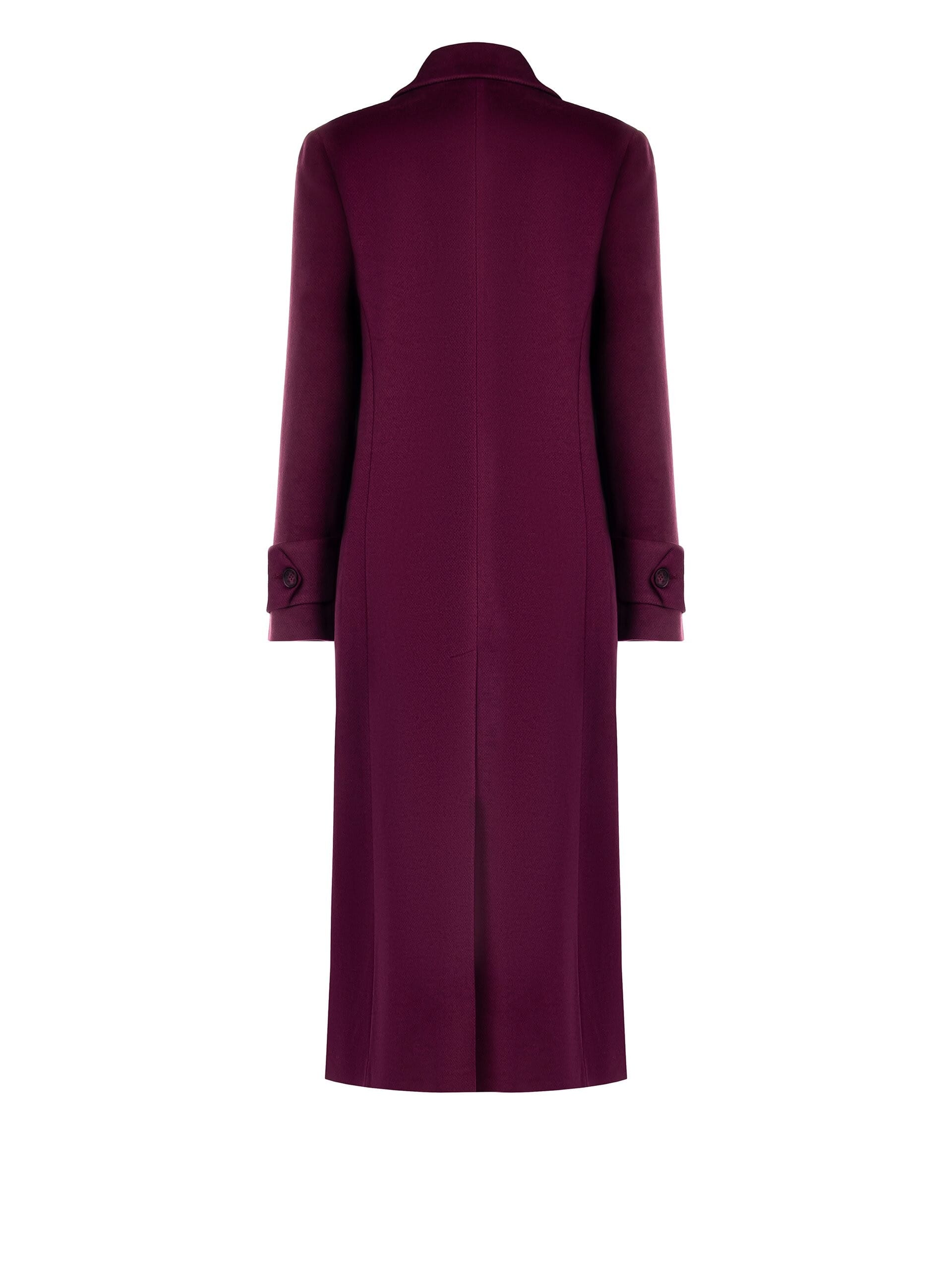 Manteau long en velours à double boutonnage avec boutons teintés Rinascimento