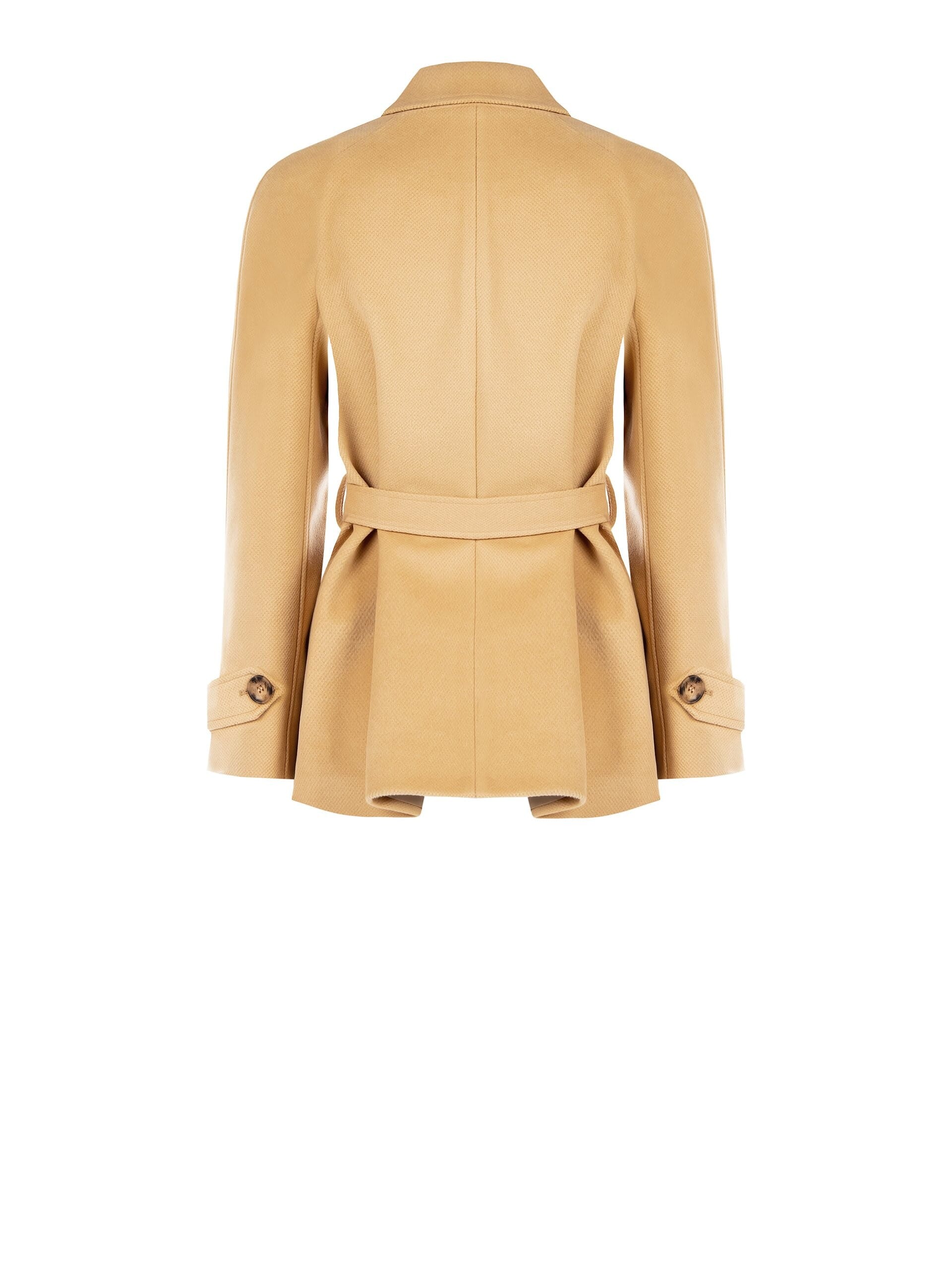 Manteau court en velours à double boutonnage avec ceinture coordonnée Rinascimento
