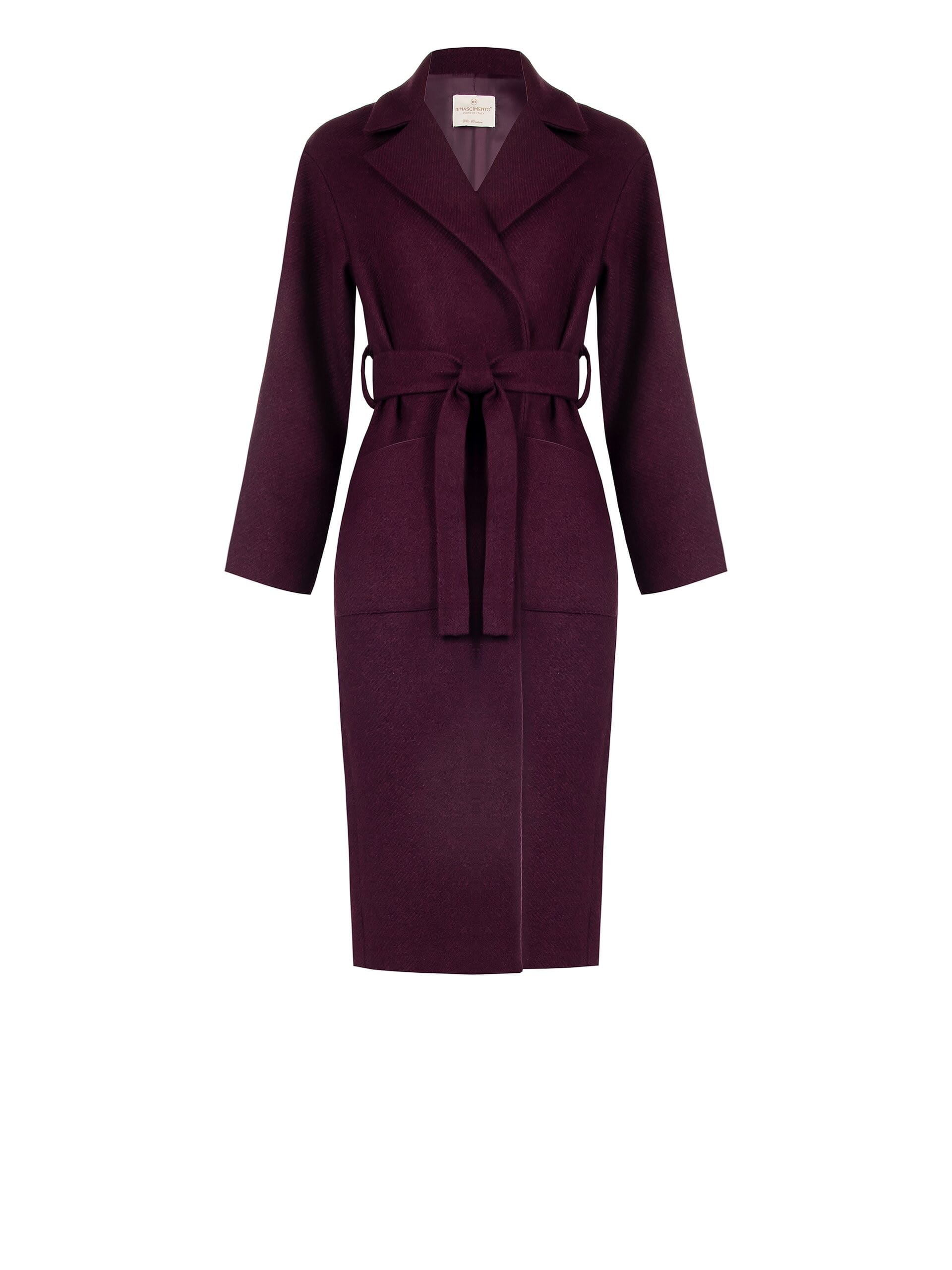 Cappotto Lungo Spolverino Con 2 Spille Fiore E Cintura Coordinata Rinascimento