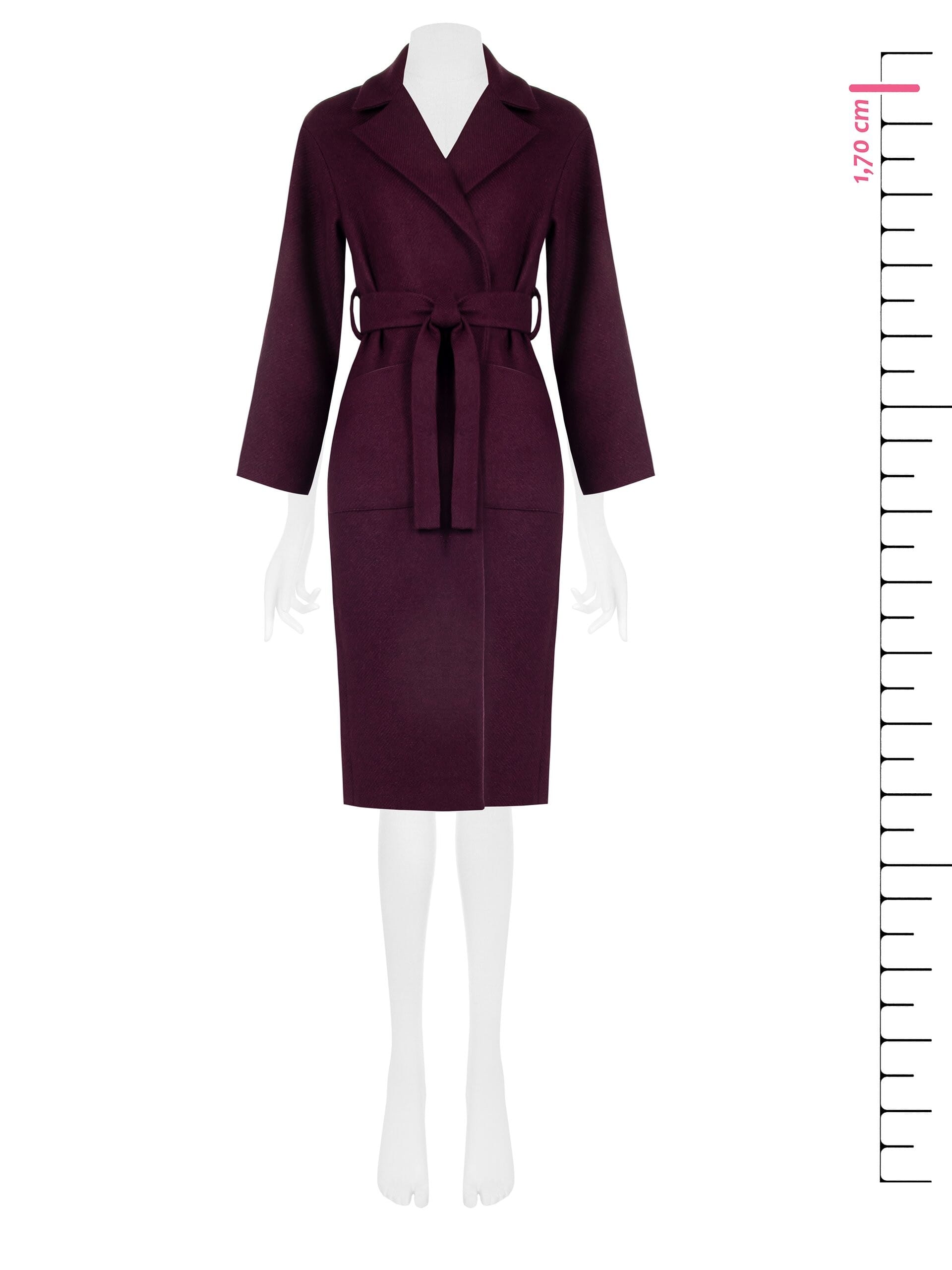 Cappotto Lungo Spolverino Con 2 Spille Fiore E Cintura Coordinata Rinascimento