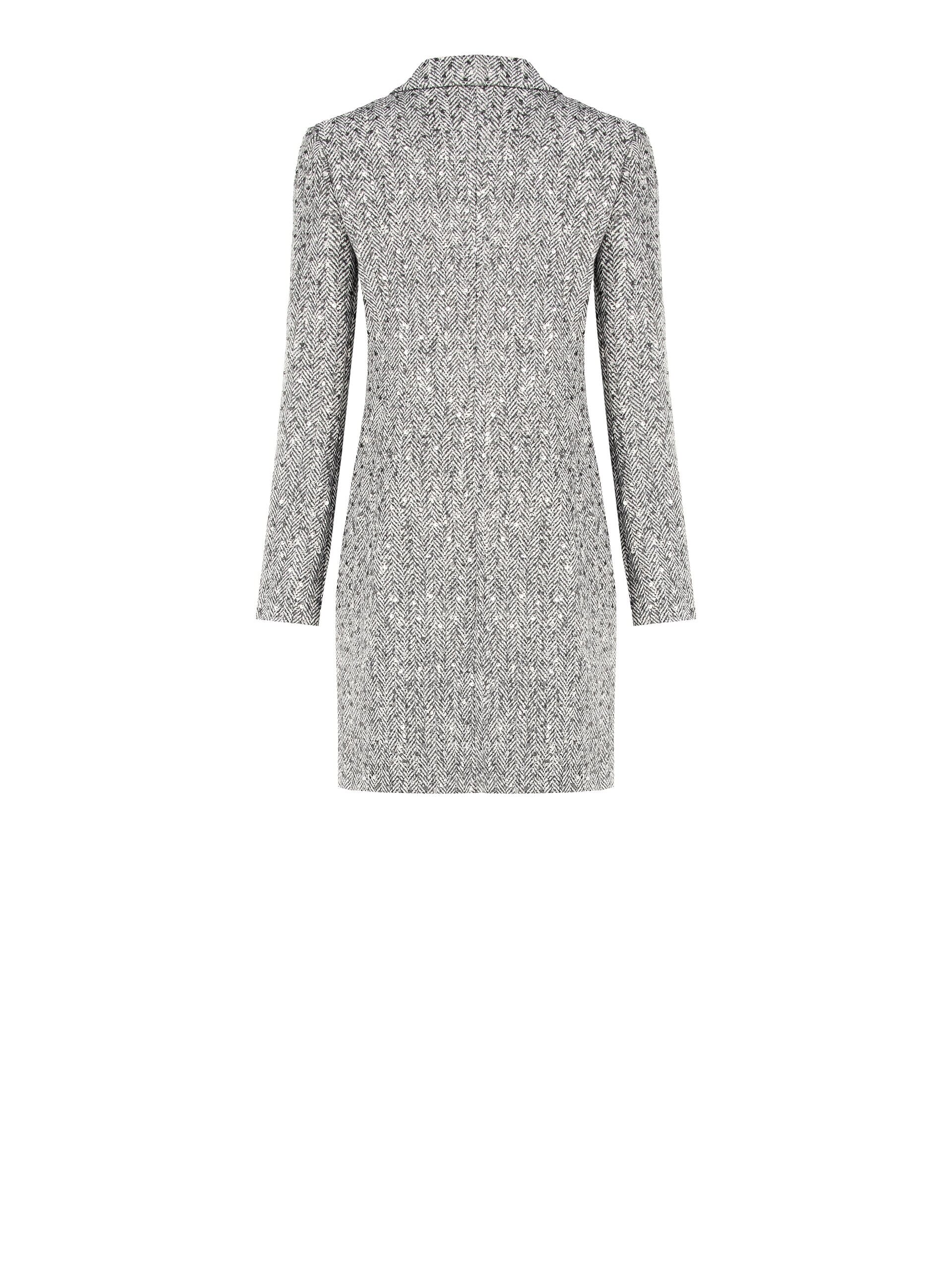 Rinascimento Sequin Fishbone Medium Length Coat