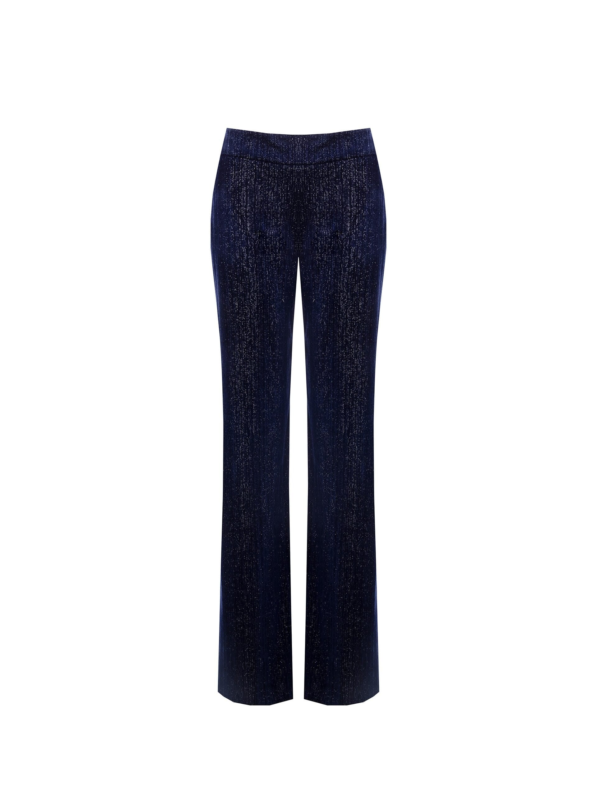 Velvet Palace Trousers With Glitter Trim And Side Zip Rinascimento