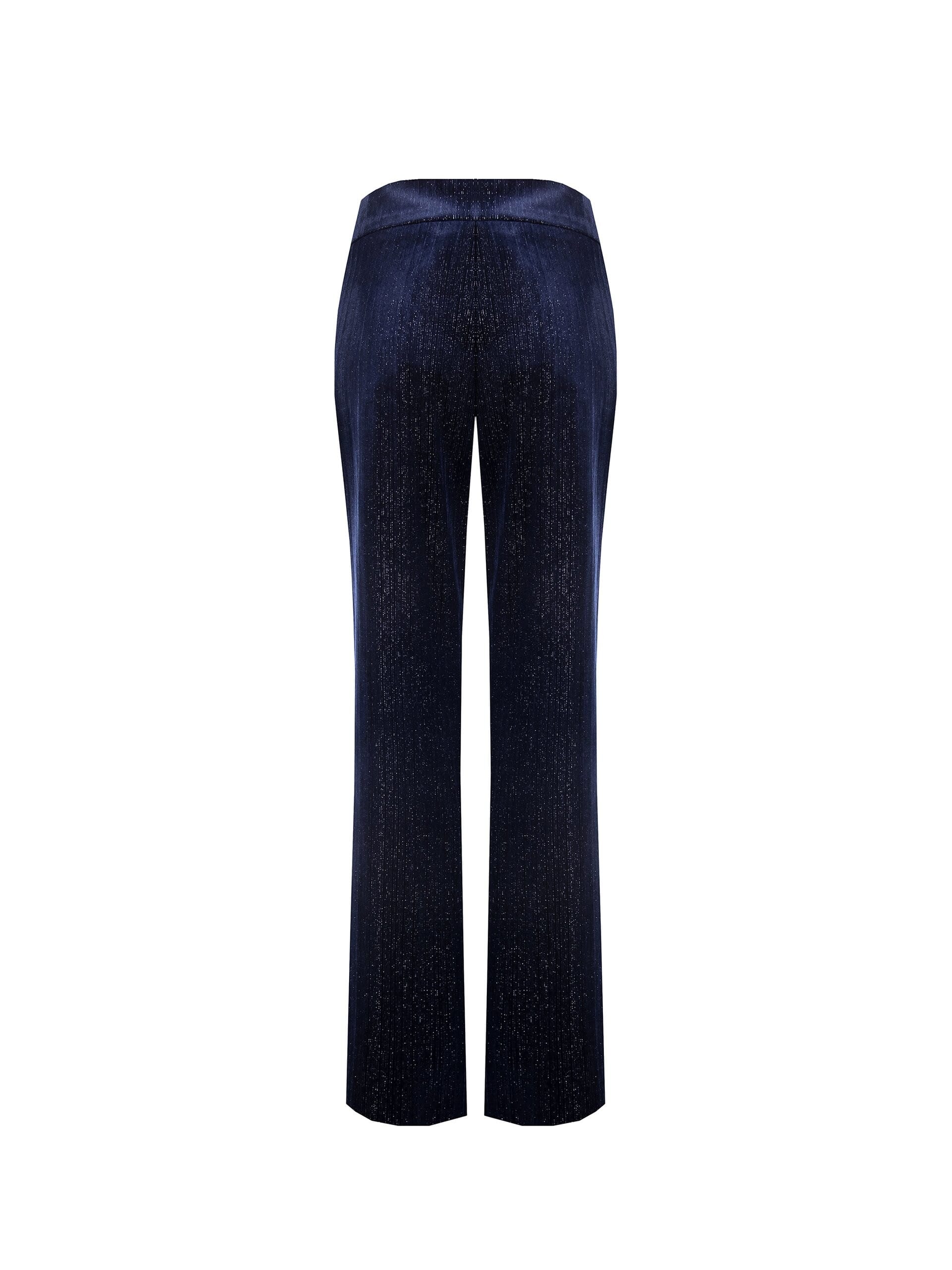 Velvet Palace Trousers With Glitter Trim And Side Zip Rinascimento