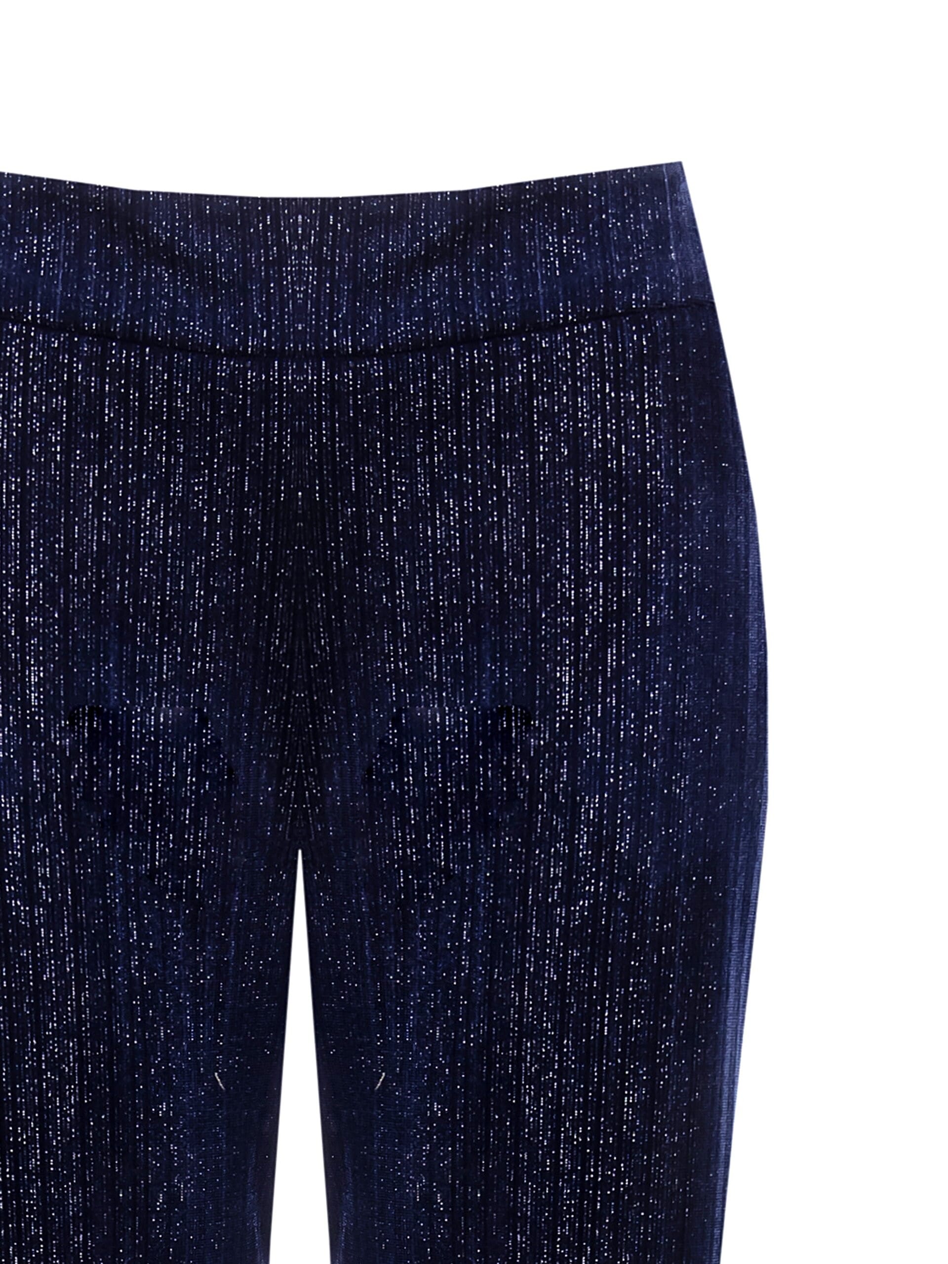 Velvet Palace Trousers With Glitter Trim And Side Zip Rinascimento