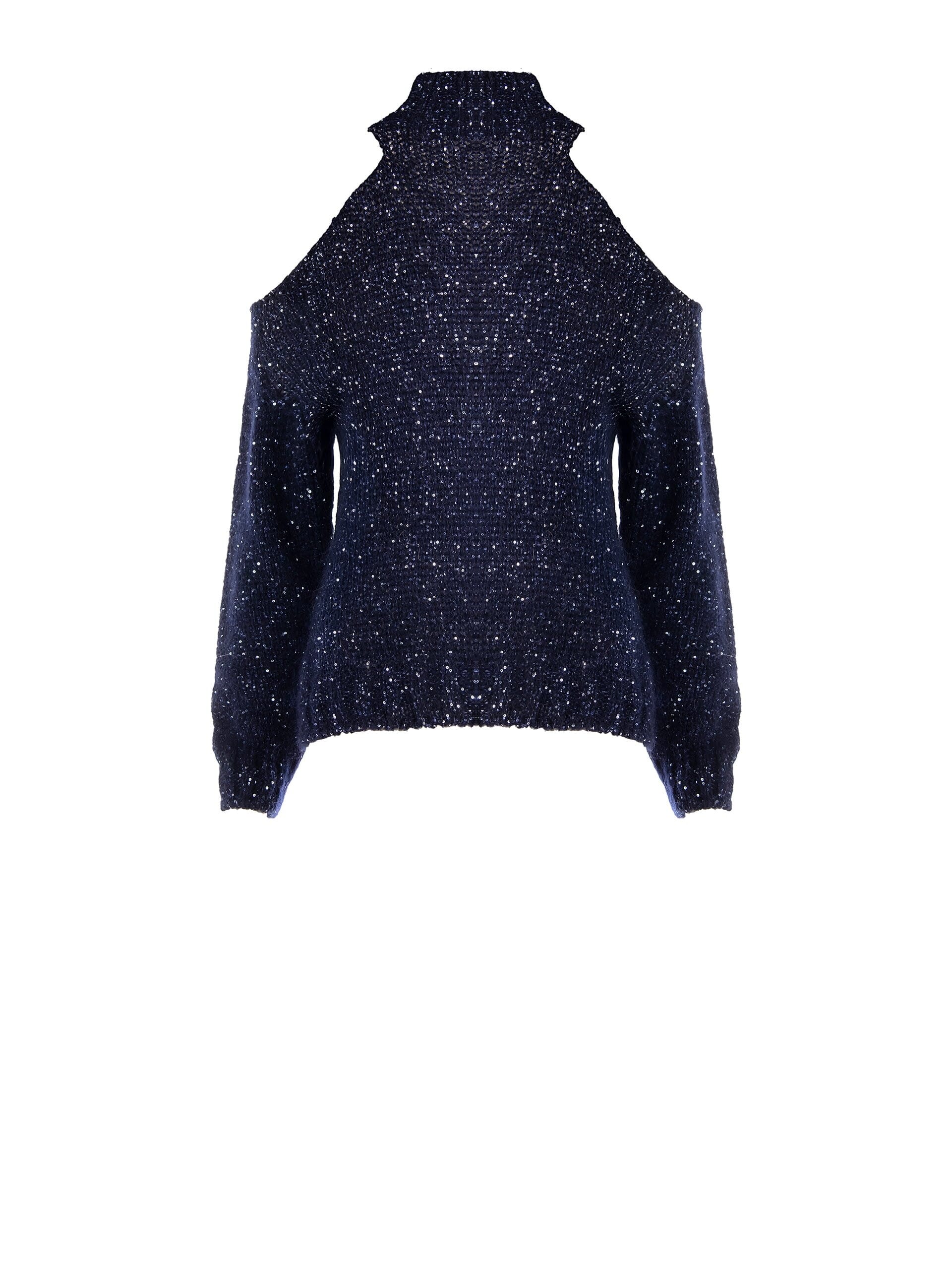 Pull pailleté avec épaules découpées Rinascimento